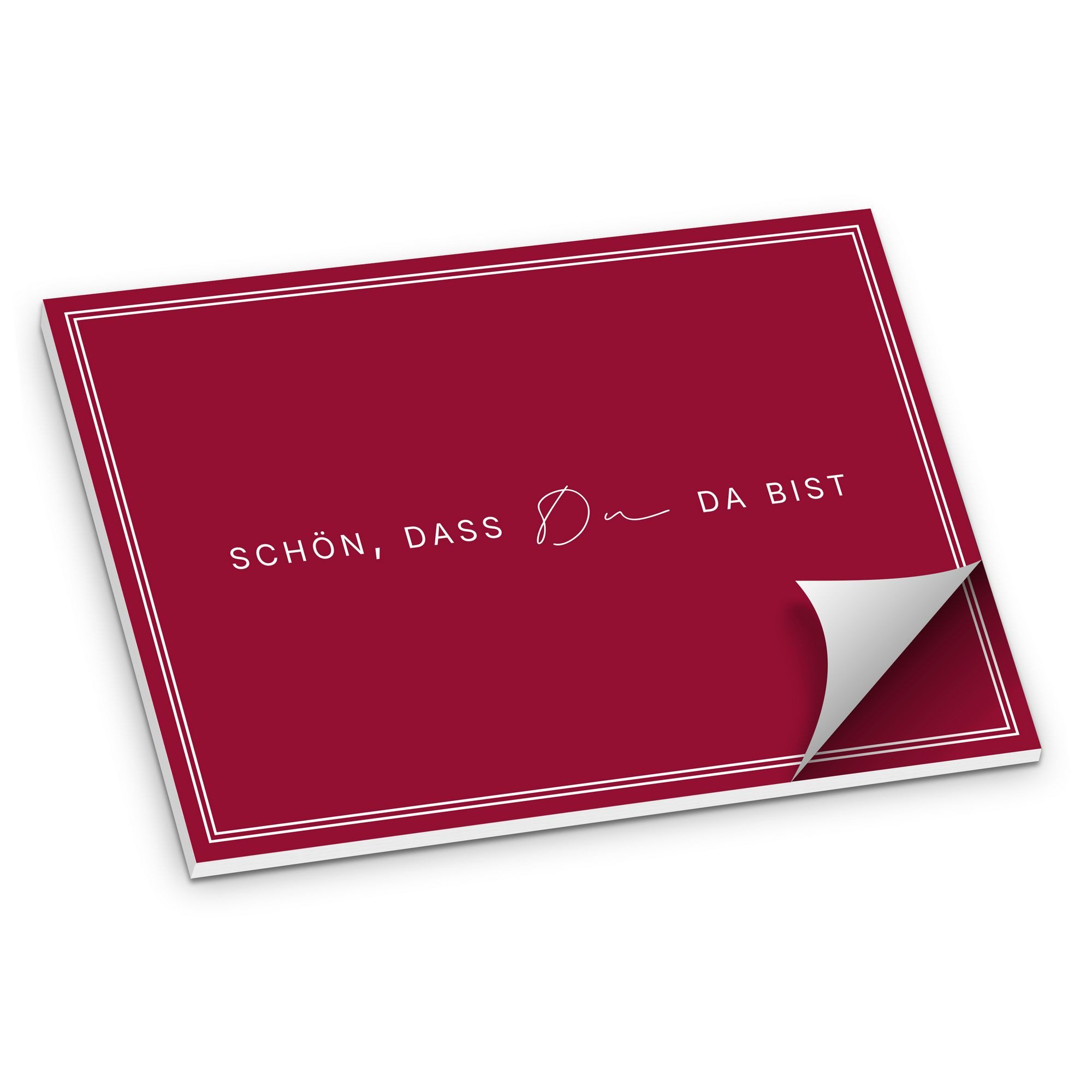 itenga Platzset ITENGA Tischset A3 Schön dass du da bist V3 bordeaux rot
