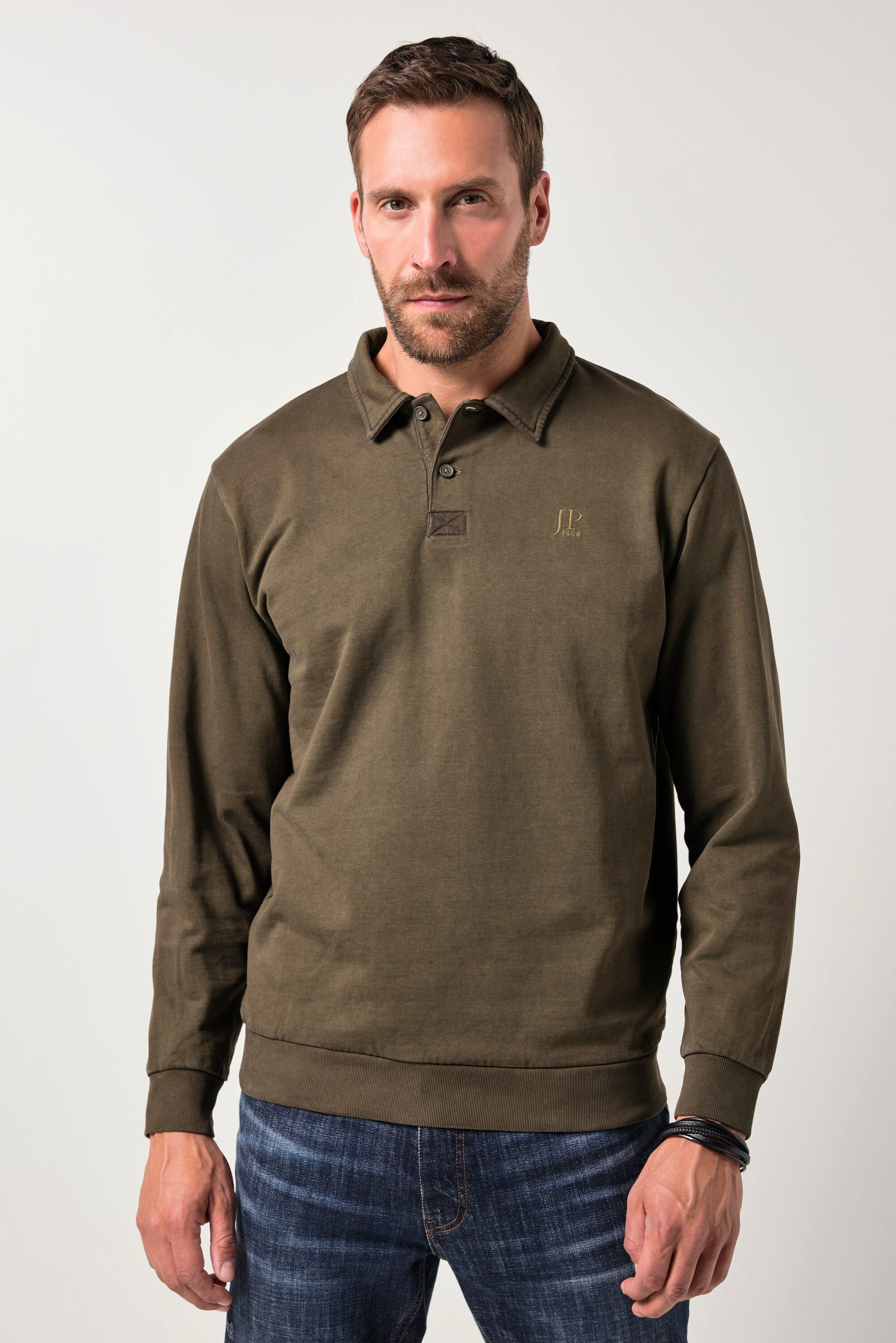 JP1880 Sweatshirt JP1880 Rugby-Sweater Vintage Look kleiner Stick günstig online kaufen