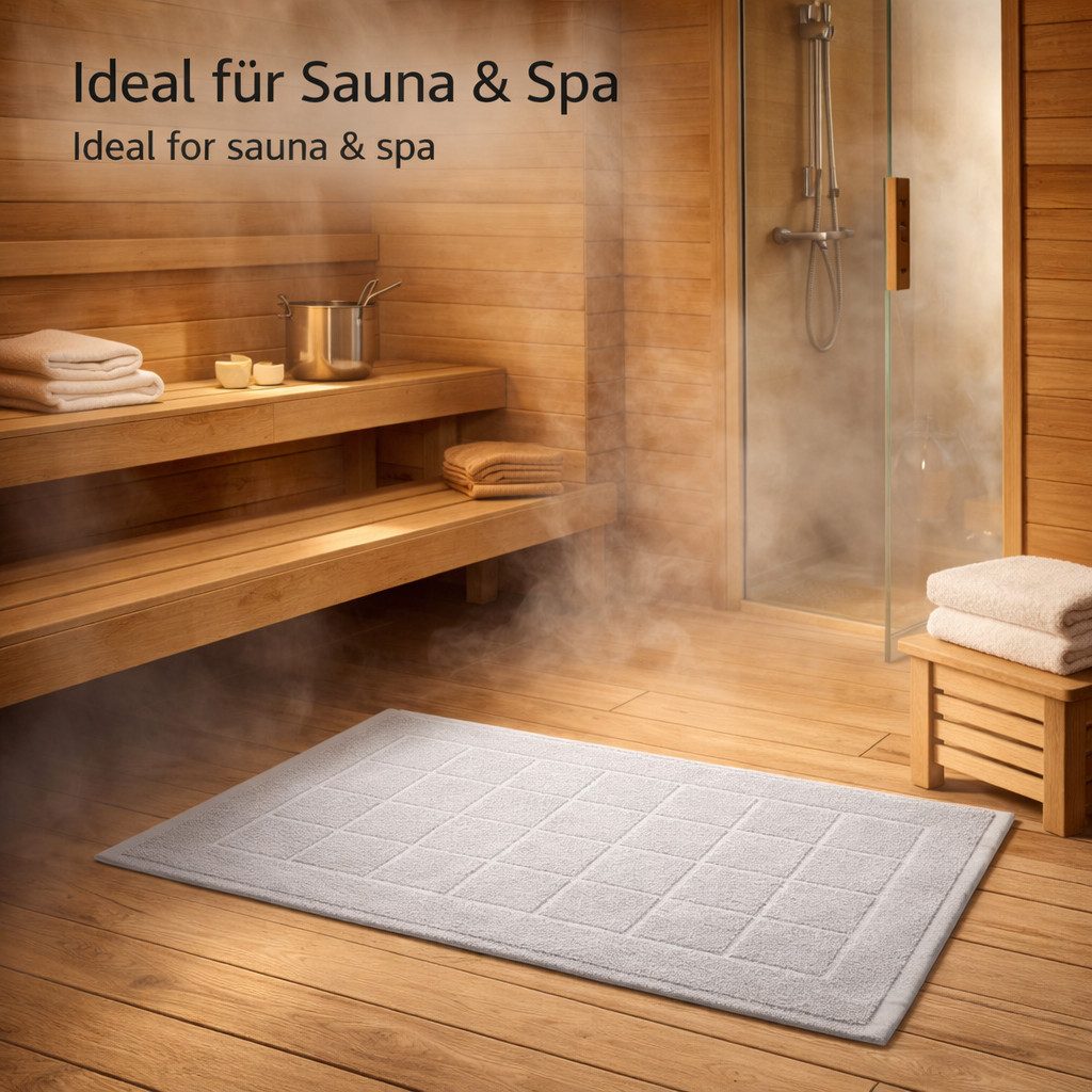 Betz Badematte Badvorleger Berlin Größe 50x70 cm Qualität 650 g/m², beidseitig nutzbar, Baumwolle, maschinenwäsche – Bild 3 von 5