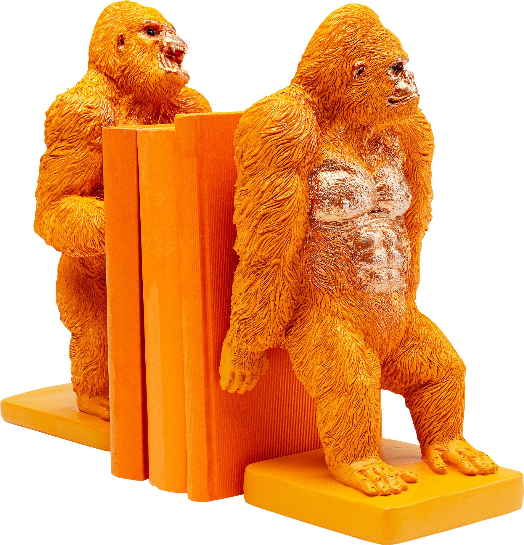 Kare Design Buchstütze Gorilla Orange (Set, 2 St), aus Polyresin