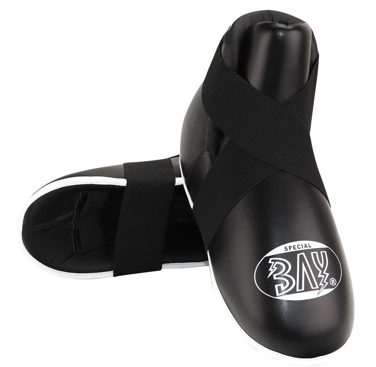BAY-Sports Fußschutz Kickboxen S-Kick Fußschützer Kampfsport Fußschoner Superkick, Für Kinder und Erwachsene, XXS - XXL, Safety, Kunstleder