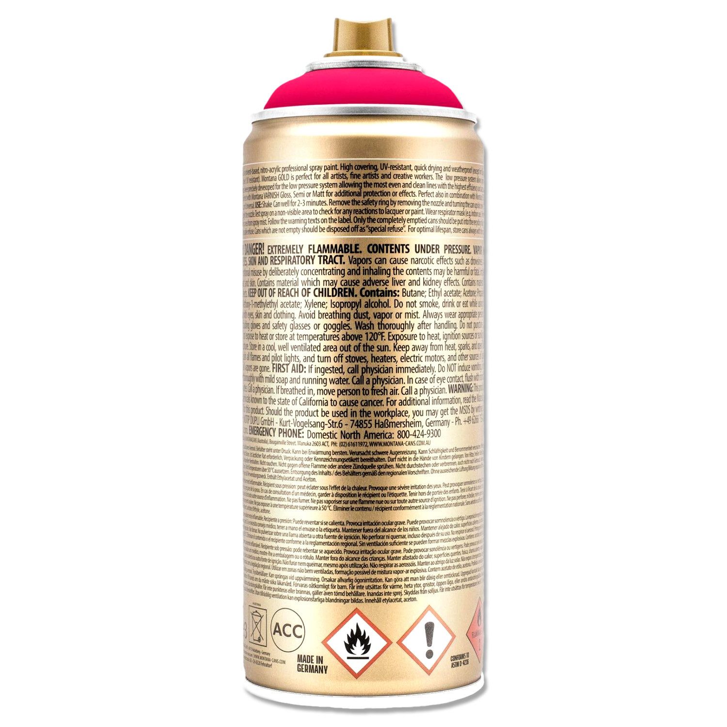 Montana Cans Sprühlack Sprühlack, Montana GOLD, Fluoreszierend, 400ml, Farbauswahl
