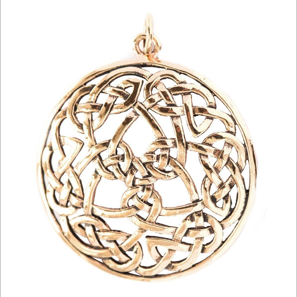 HOPLO Kettenanhänger Keltische Verbundenheit Bronze Anhänger Schmuck 48x39mm