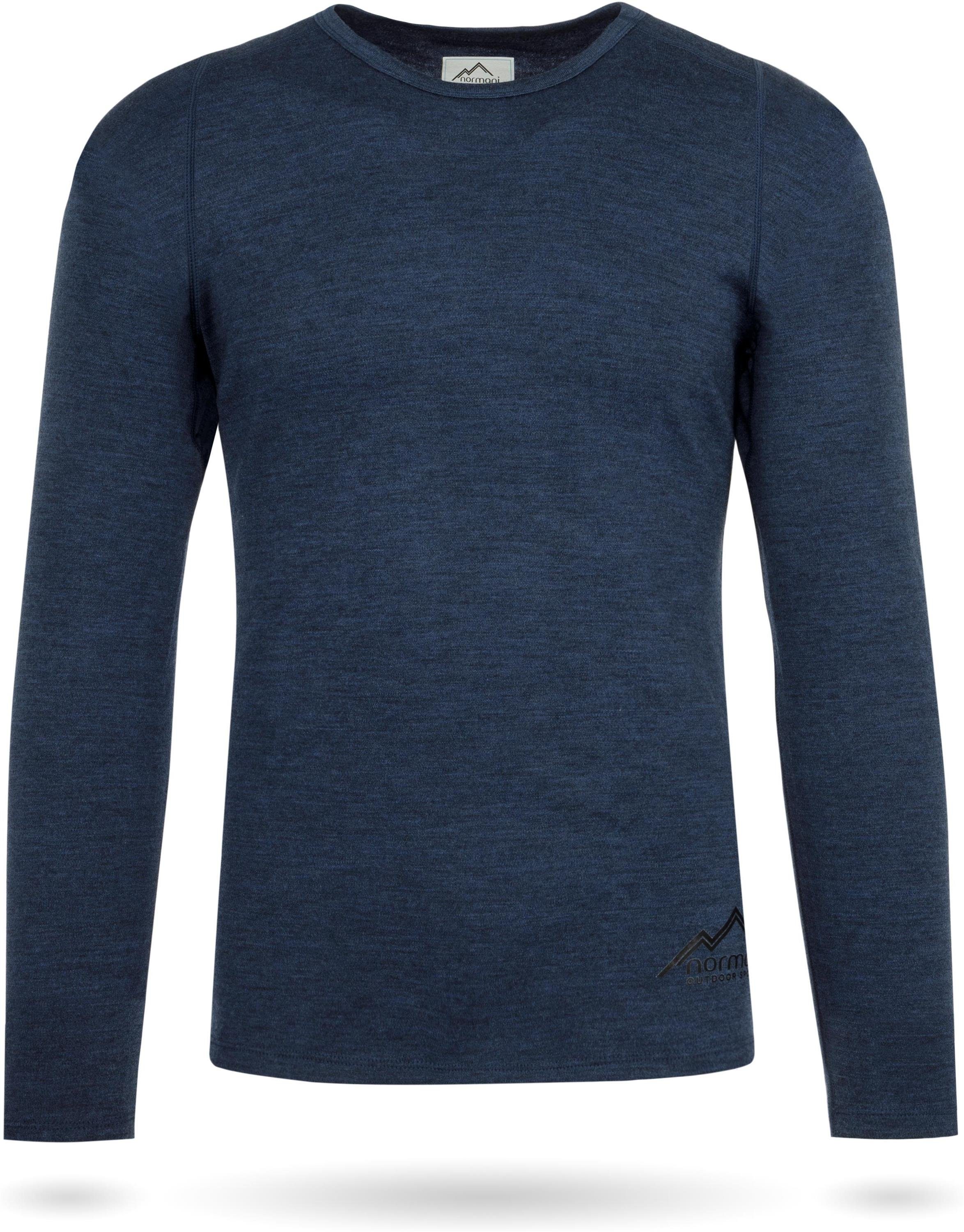 normani Langarmshirt Herren Merino Langarm Newcastle Merino Winterpullover mit Lyocell und Merinowolle 350 g/m²