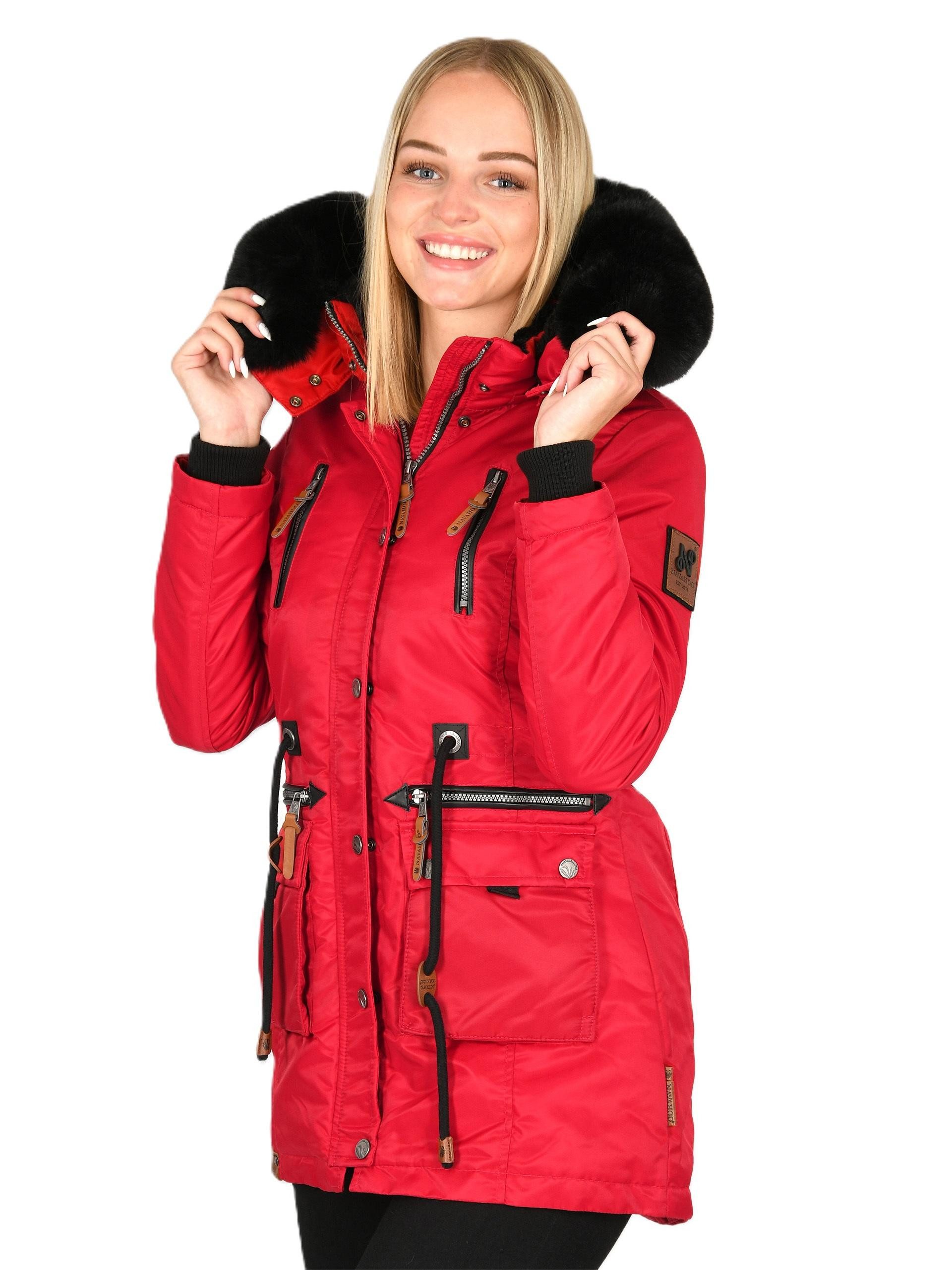 Navahoo Winterjacke Navahoo Mangala Princess Damen Winterjacke B873 mit abnehmbarer Kapuze