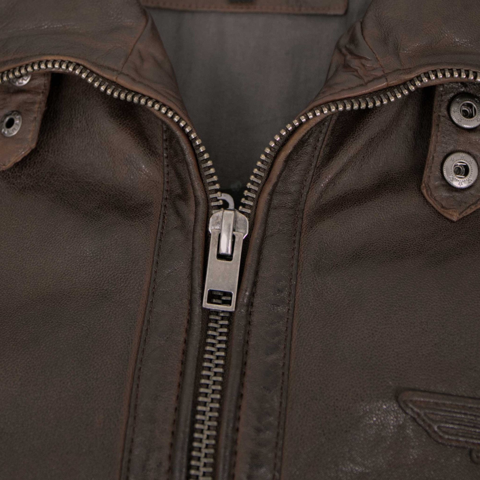 Jilani Lederjacke Robin Jilani Collection - Herren Lederjacke Pilotenjacke Lammnappa braun