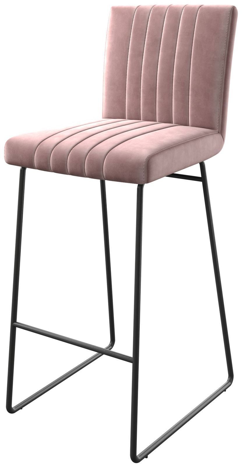 DELIFE Высокие табуреты Luiga-Flex, Kufengestell Metall Samt Rosé