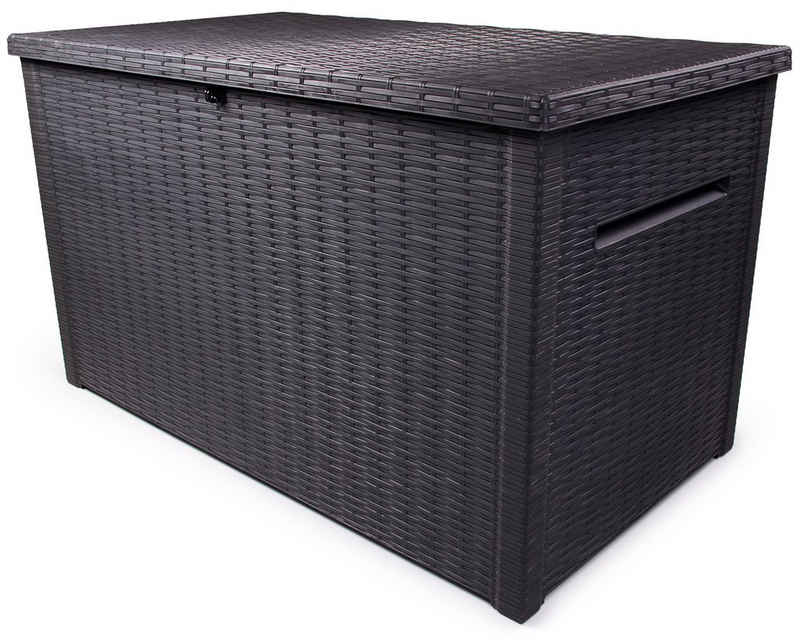 Keter Kissenbox »Ondis24 Loungekissen Box Ontario in Holzoptik«, regensicher, abschließbar, UV-und witterungsbeständig, XXL für große Kissen