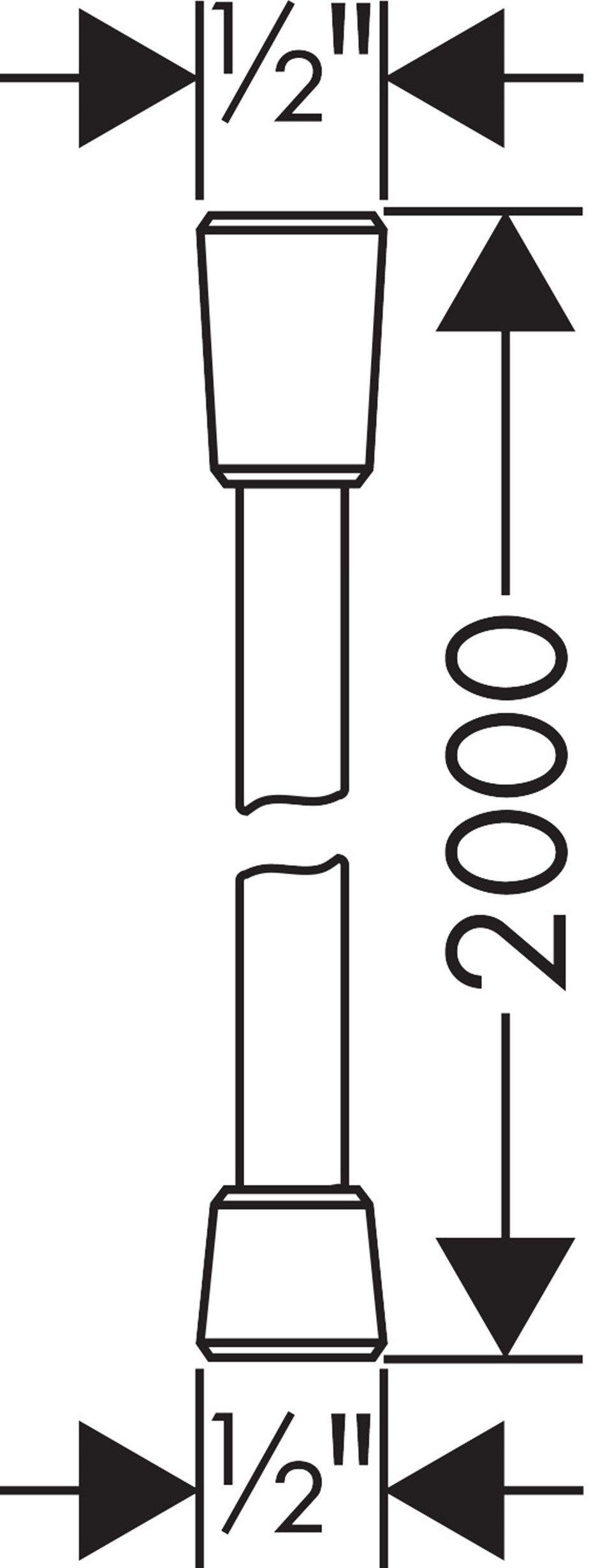 hansgrohe Brauseschlauch HG Brausenschlauch Isiflex B 2000mm chrom, (1 St)