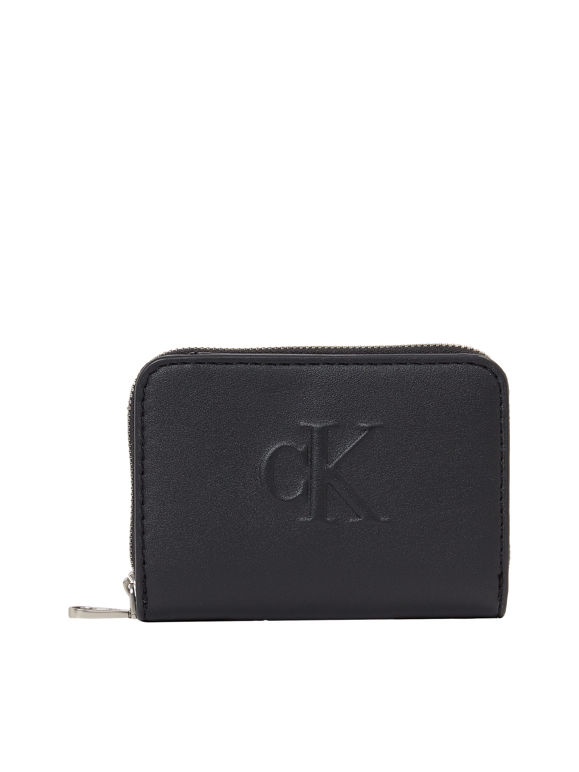 Calvin Klein Jeans Geldbörse SCULPTED MED ZIP AROUND WALLET, Geldbeutel, Portemonnaie Damen mit CK Prägung