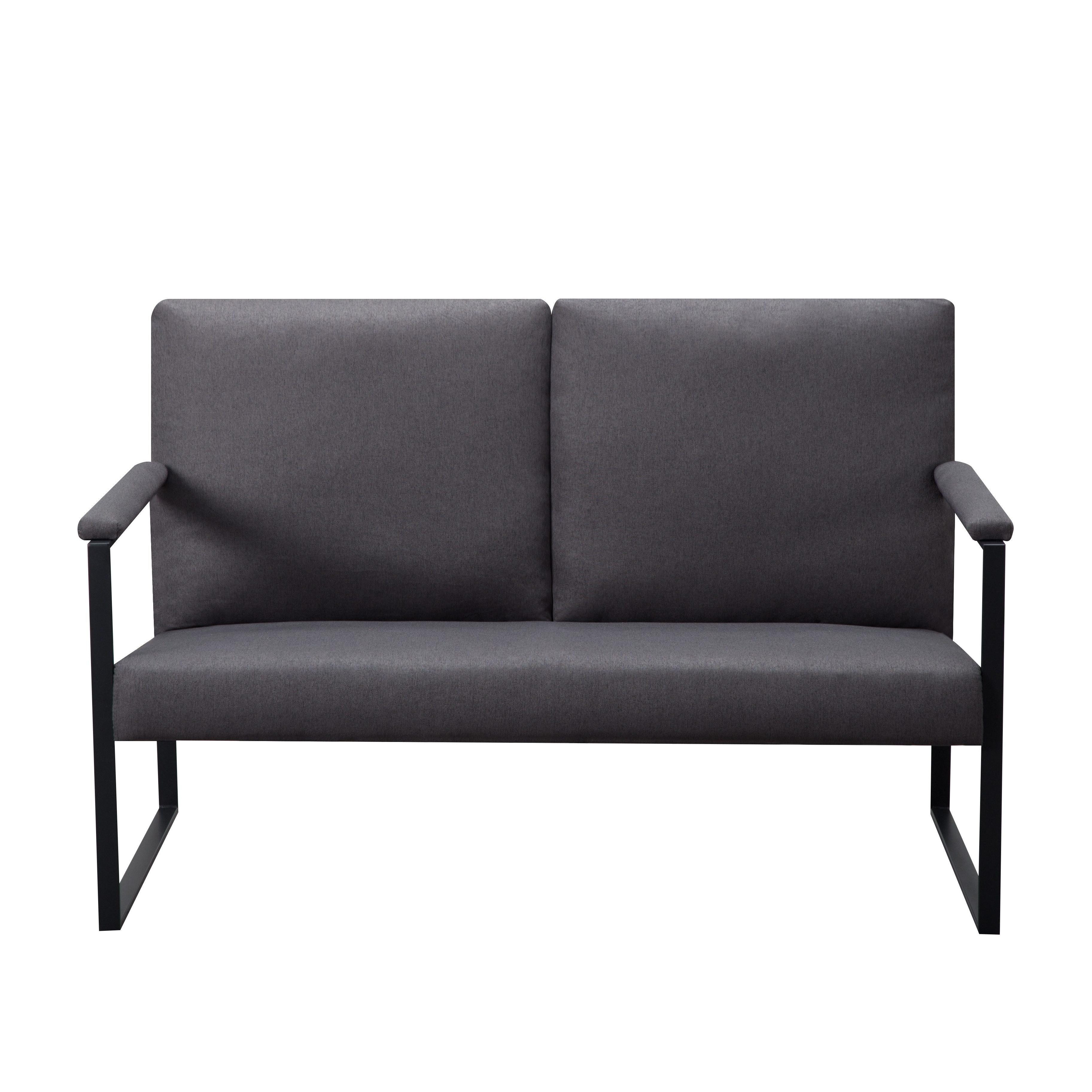 Nettlife Loungesofa 2-Sitzer Polstercouch Doppelsofa Modernes Metallgestell Abnehmbarer, mit Metallgestell Abnehmbarer Rutschfeste