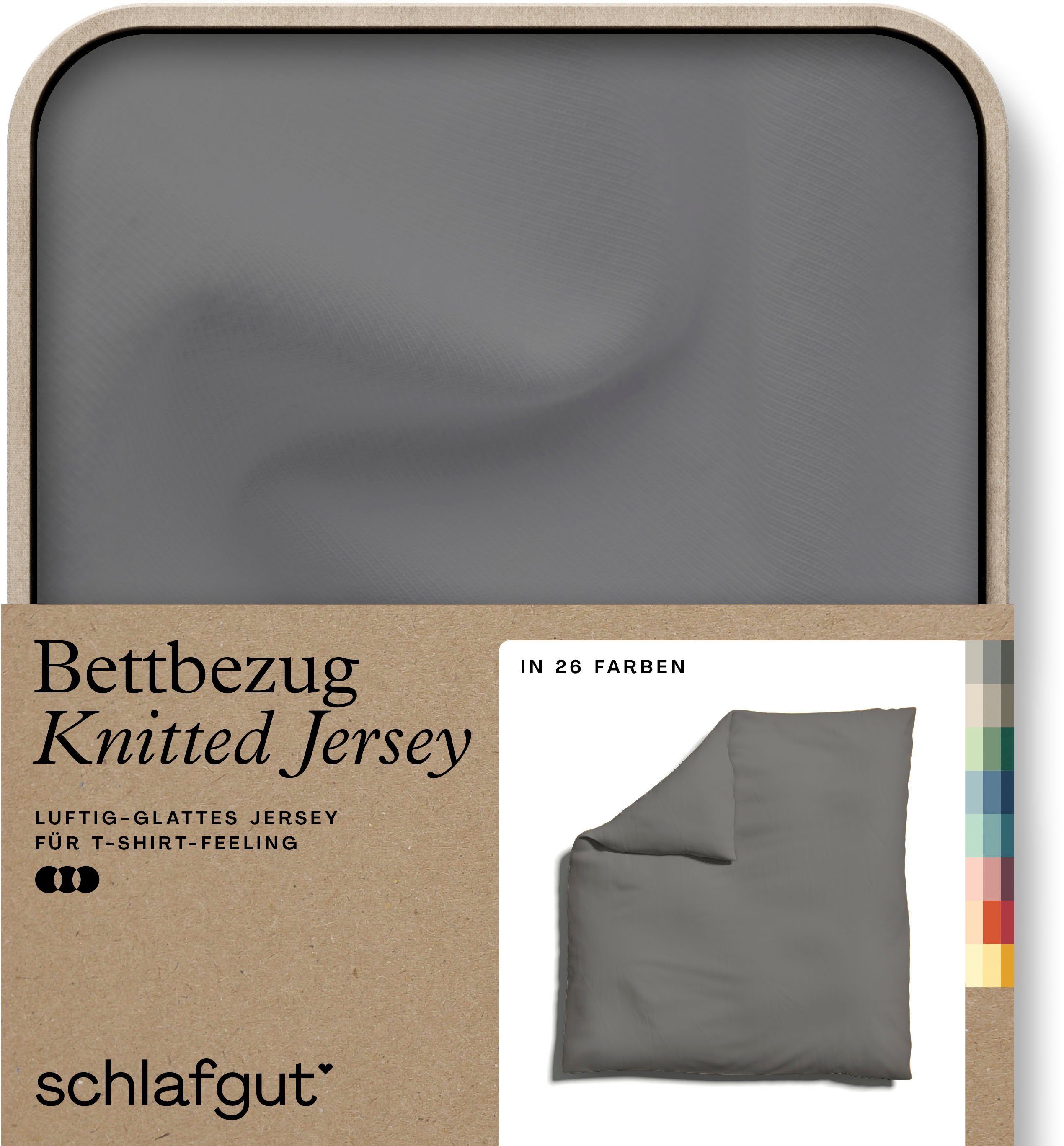 Schlafgut Bettbezug Knitted Jersey uni, aus günstig online kaufen