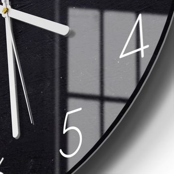 DEQORI Wanduhr 'Gerahmte Kreidetafel' (Glas Glasuhr modern Wand Uhr Design Küchenuhr)