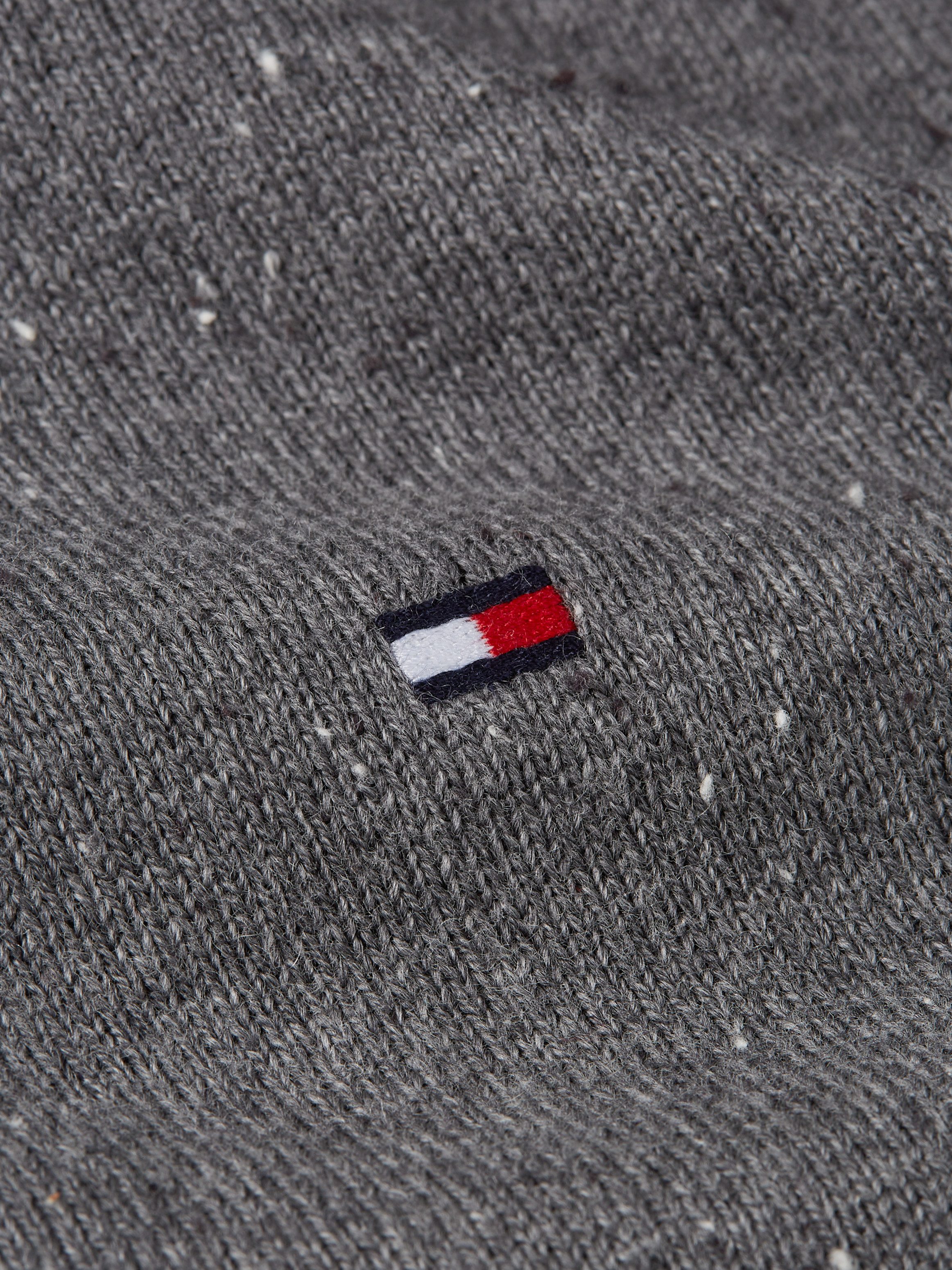 Tommy Hilfiger Polokragenpullover PIMA ORG CTN CASHMERE LS Flag-Stickerei auf Brust