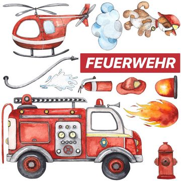 WANDKIND Wandtattoo Feuerwehr Set V246, selbstklebend