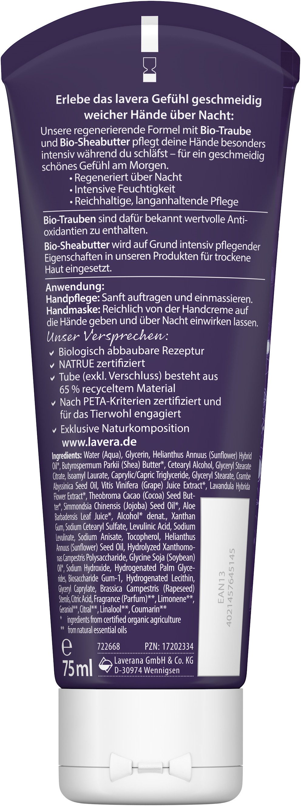 lavera Handcreme Gute Nacht 2in1 Handcreme & -maske