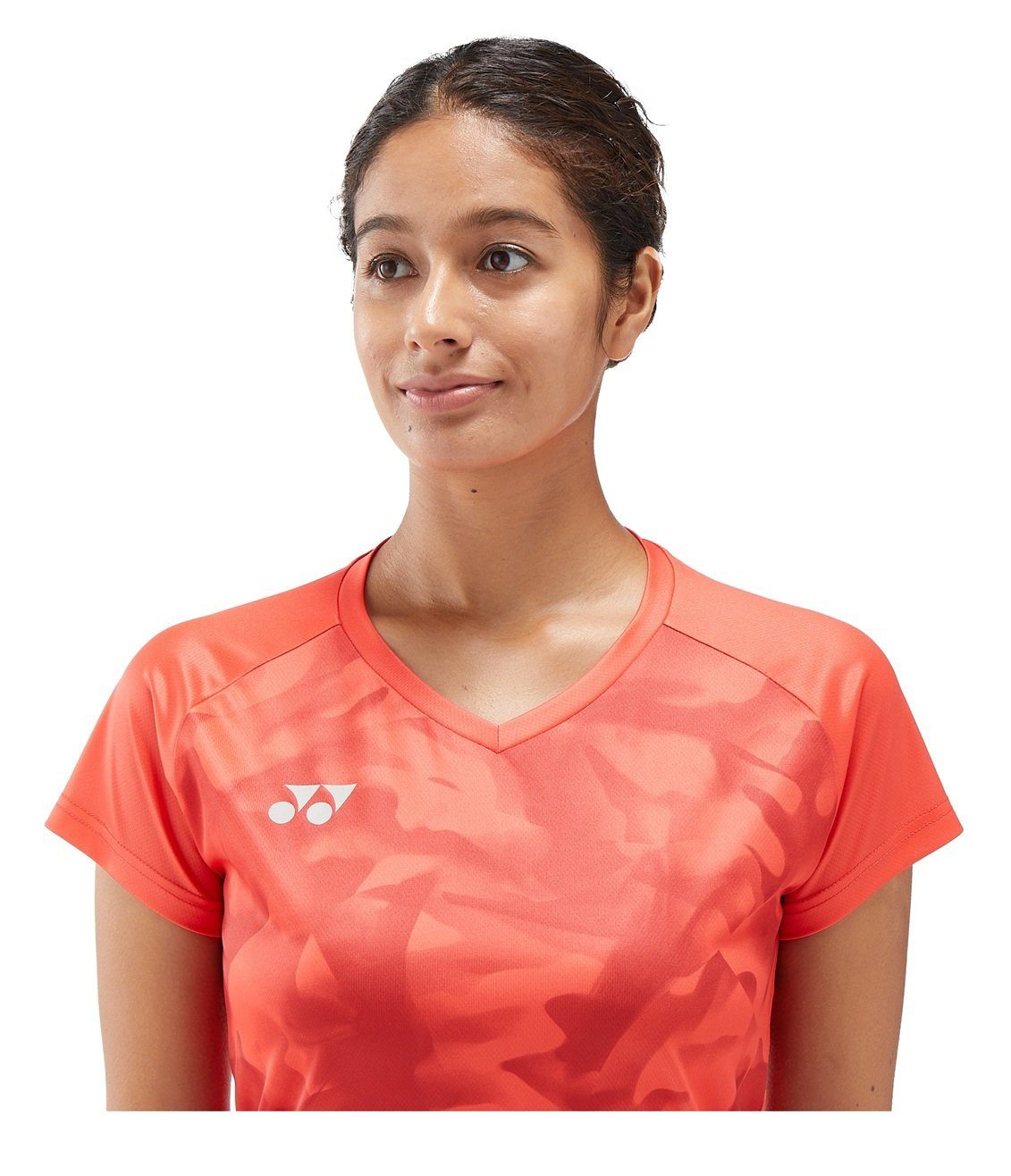 Yonex T-Shirt Crew Neck Club Team YW0033 (100% Polyester) 2025 rot Damen