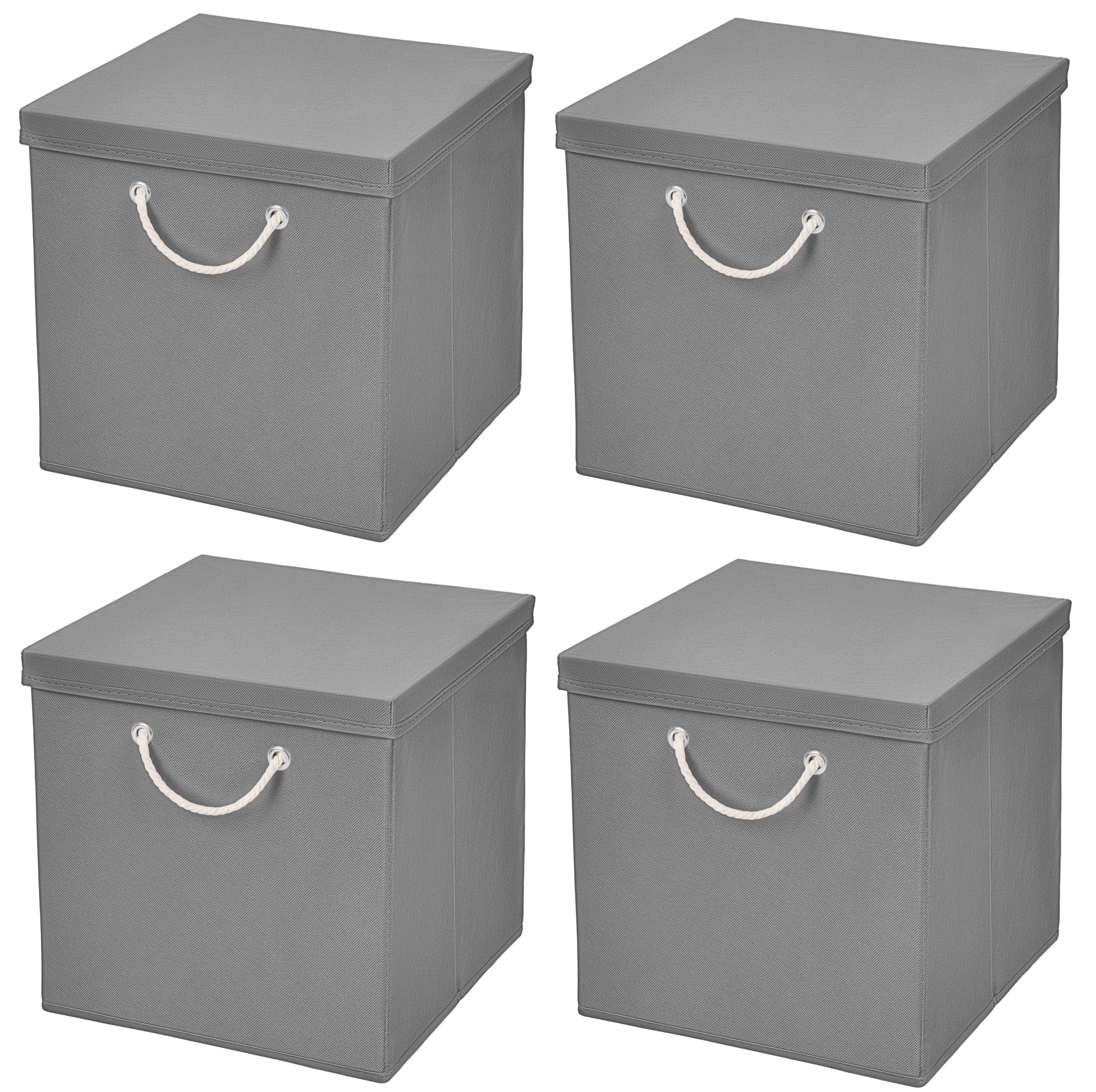 StickandShine Faltbox 4 Stück 30x30 cm perfekt für KALLAX – 19 trendige Farben zur Auswahl