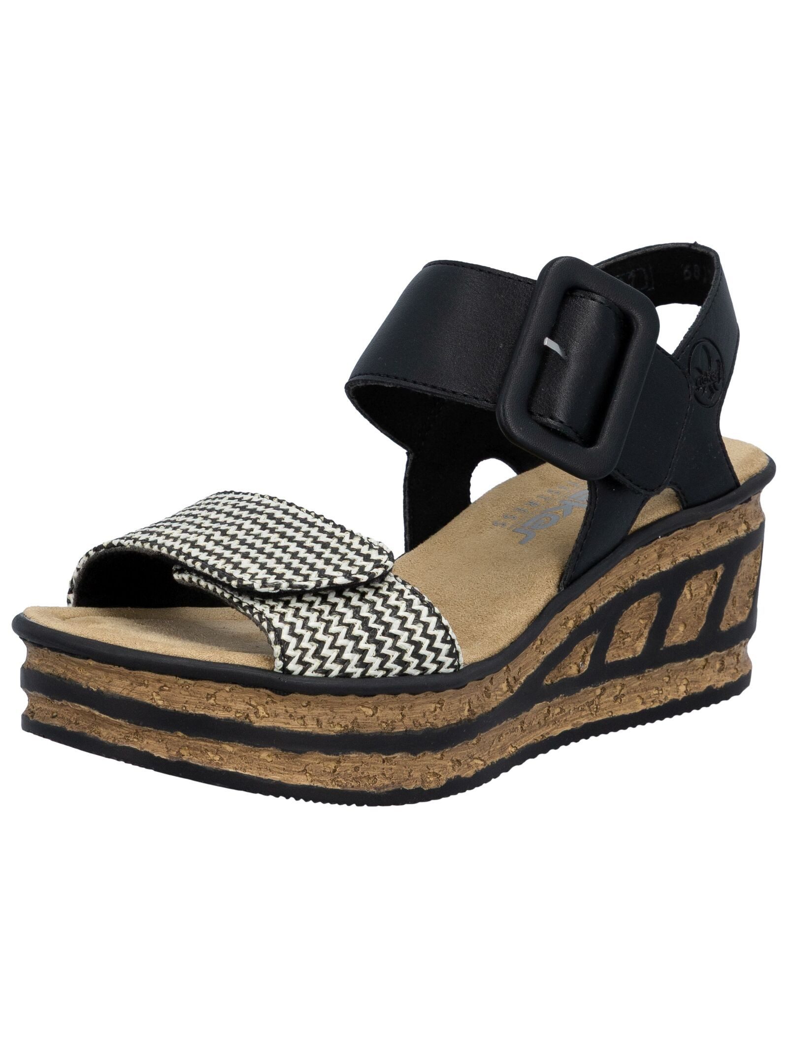 Rieker Rieker Sandalen Textil Keilsandalette
