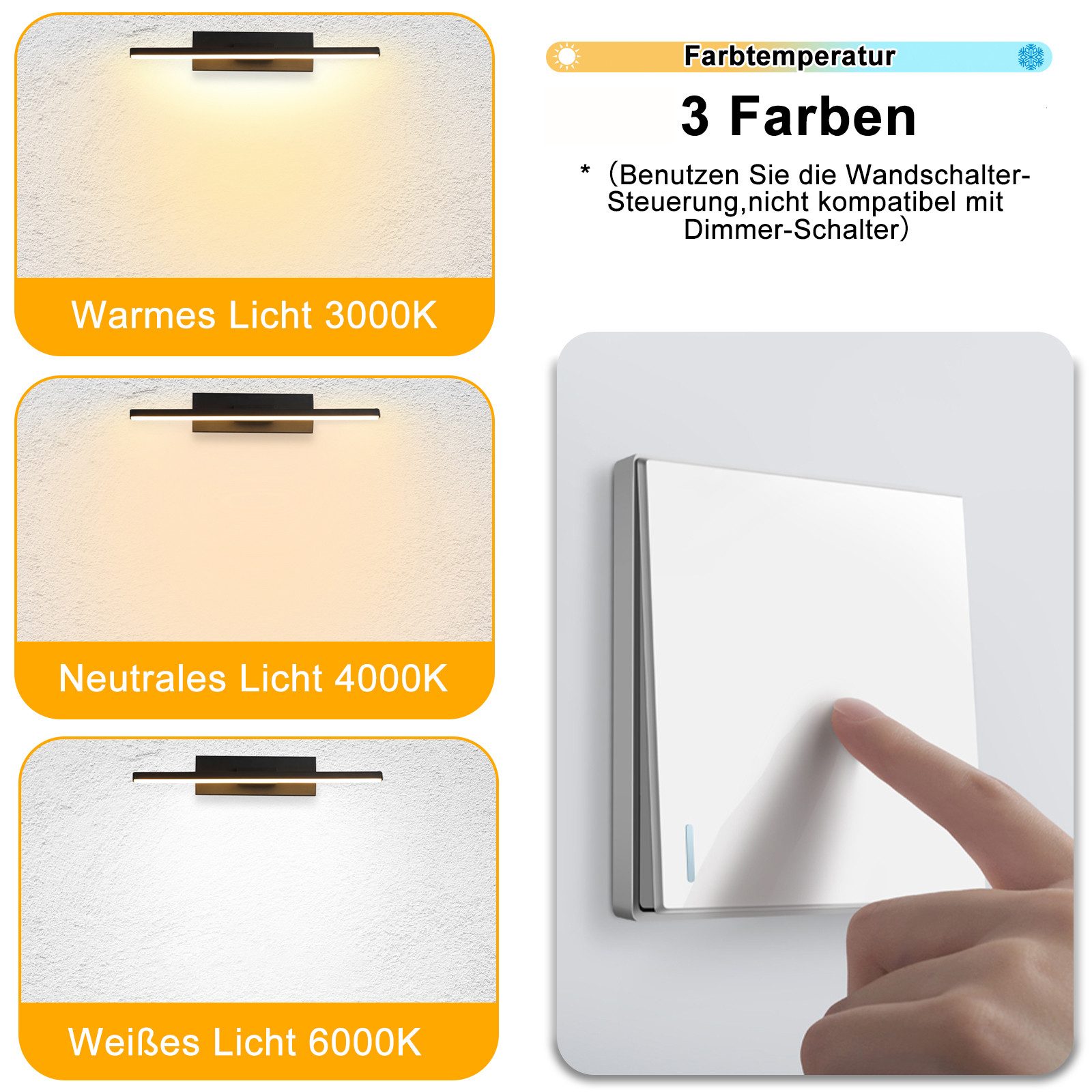Jibenhome LED Wandleuchte Wandlampe Drehbar, LED günstig online kaufen