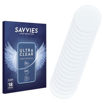 Savvies Schutzfolie für MyKronoz ZeTime Elite Regular (44 mm), Displayschutzfolie, 18 Stück, Folie klar