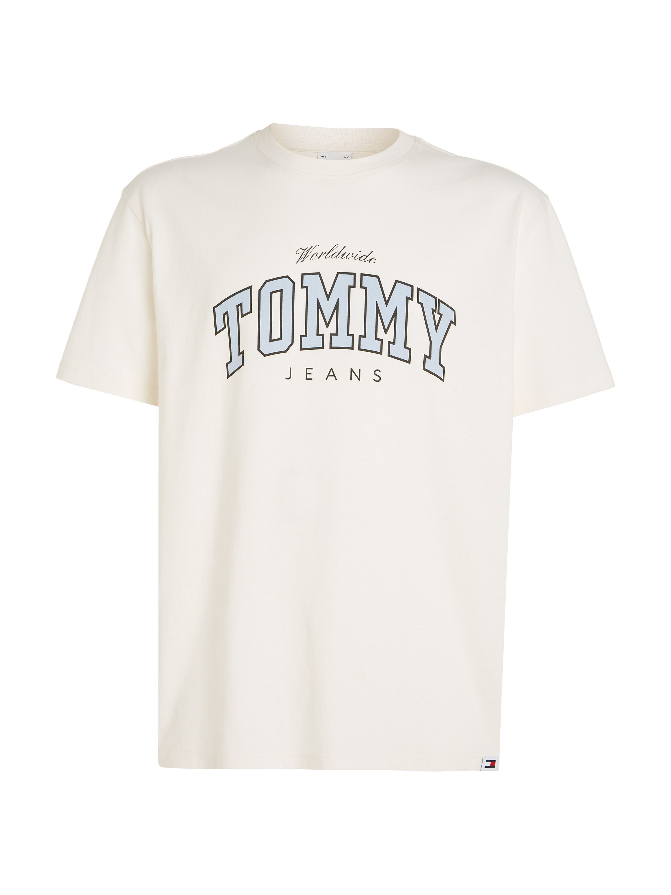 WW TJM VARSITY Rundhalsausschnitt Jeans REG Tommy TEE mit White Ancient T-Shirt EXT