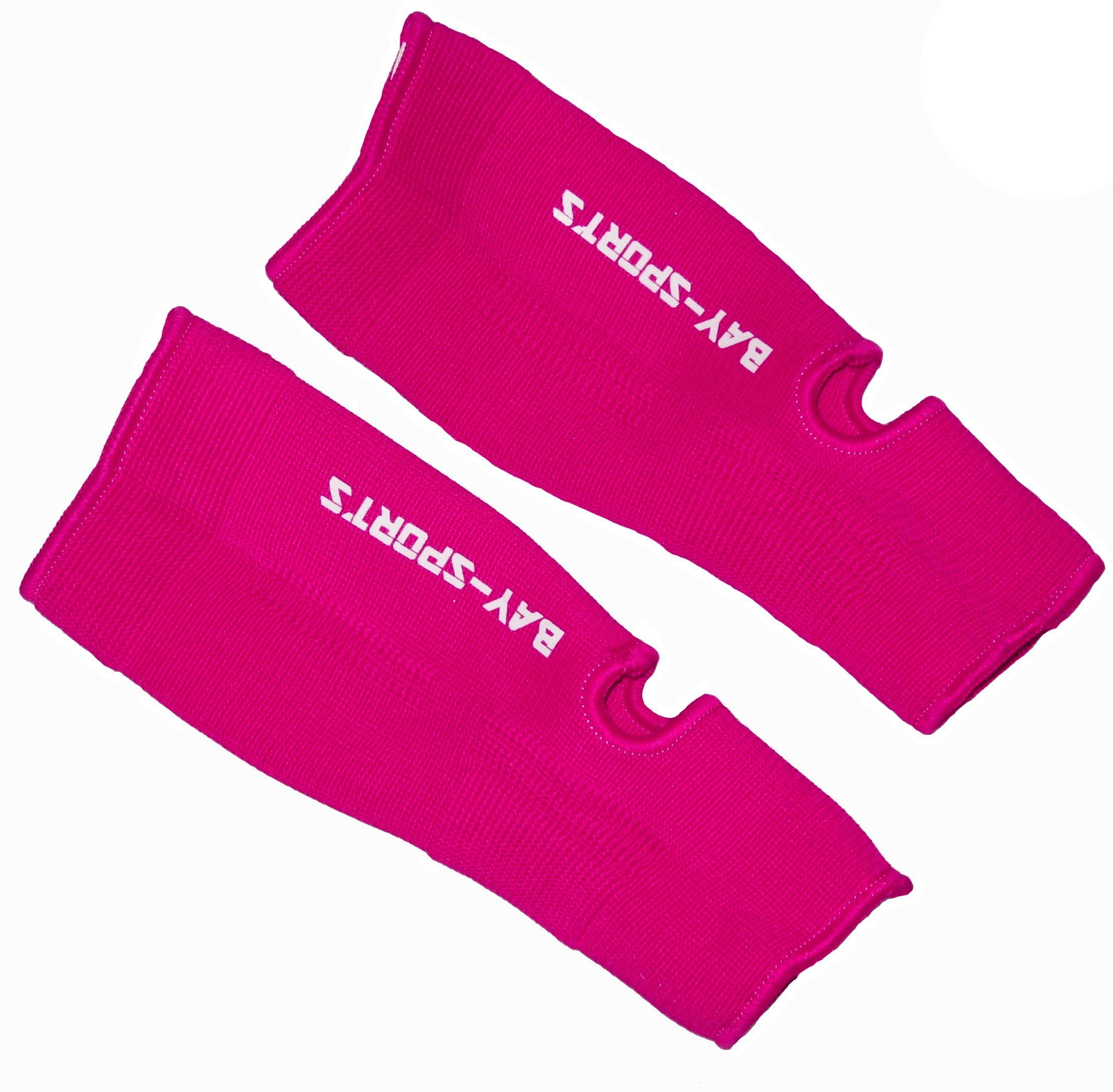 BAY-Sports Fußbandage Uni Knöchelbandage Fußgelenkbandage Sprunggelenk Uni pink magenta, werden
