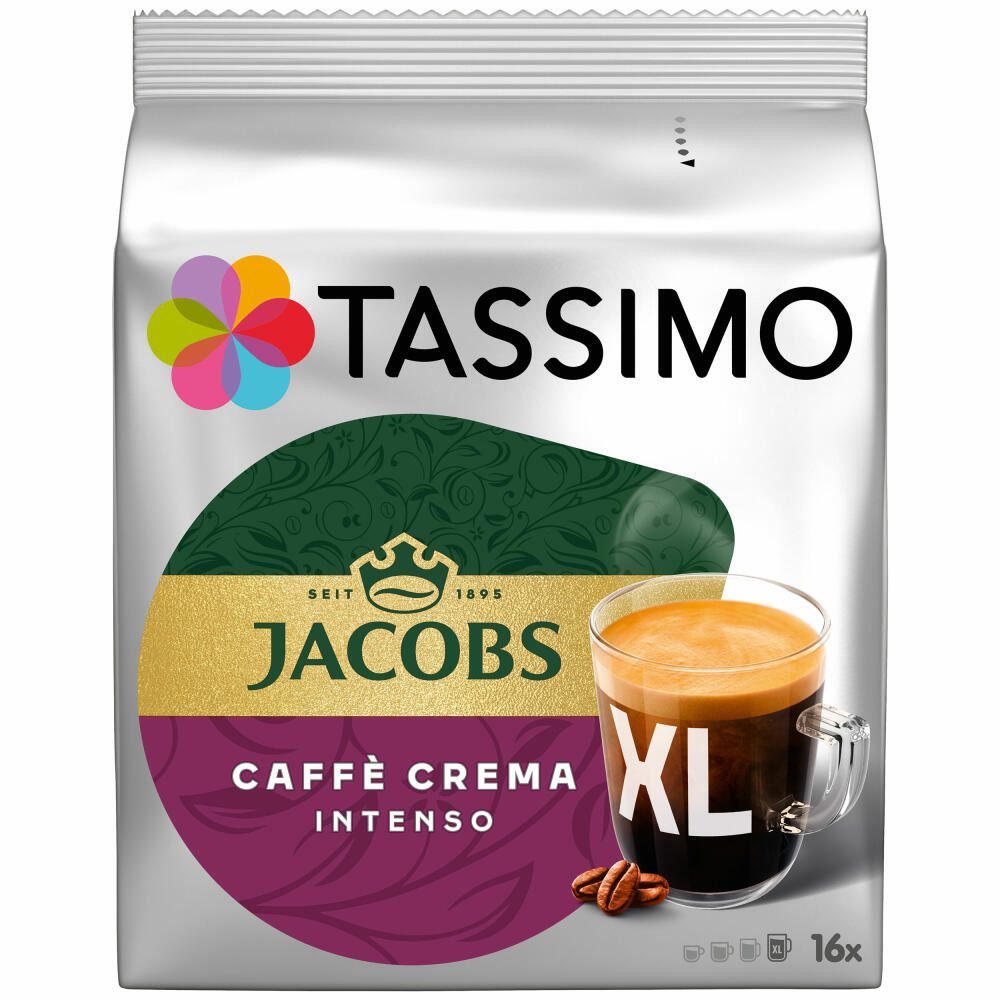 TASSIMO Kaffee Jacobs Caffè Crema Intenso XL 16 T-Discs