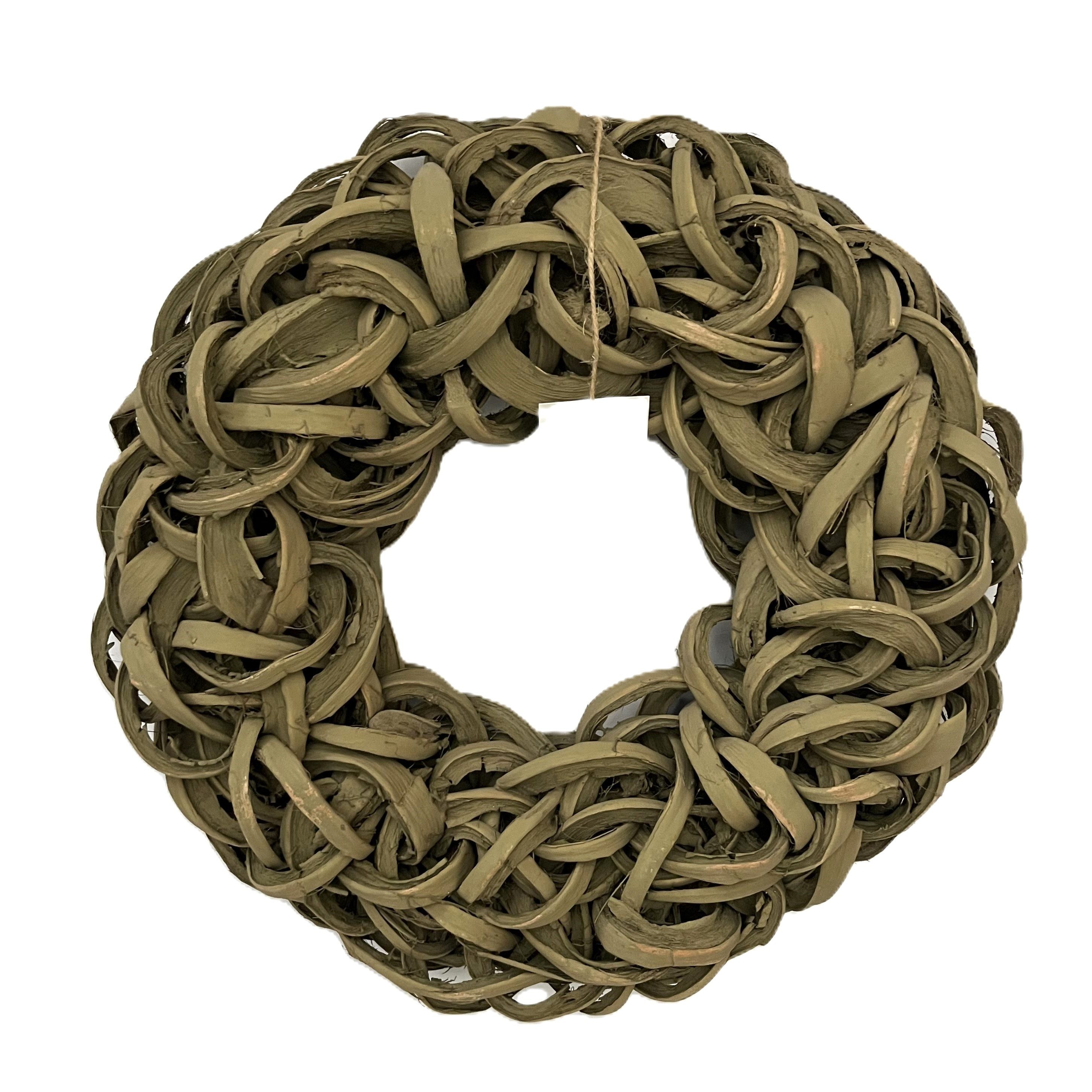 Couronne Dekokranz Deko Kranz Tür Olive Old Green Kokos Natur 40 cm, Naturmaterialien
