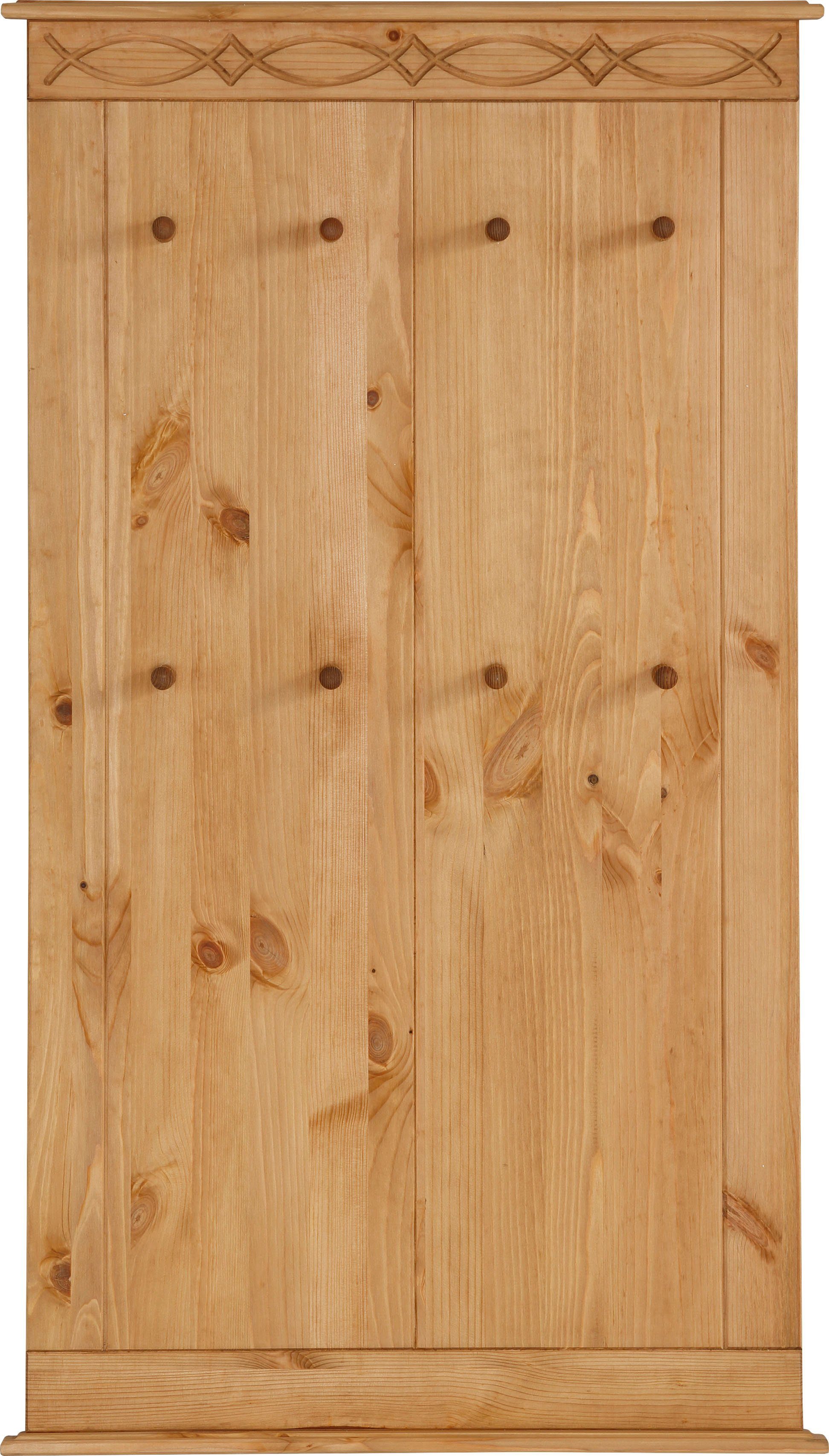 OTTO home Garderobenpaneel Indra (B/T/H: 63/6/100 cm), aus massiver Kiefer, FSC®, 8 Haken, dezentes Ornament – Bild 5 von 5