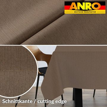 ANRO Tischdecke Premium Stoff-Tischtuch mit Beschichtung Tischwäsche Stoff-Tischdecke, Premium TEFLON und 2-Fache Acryl Beschichtung