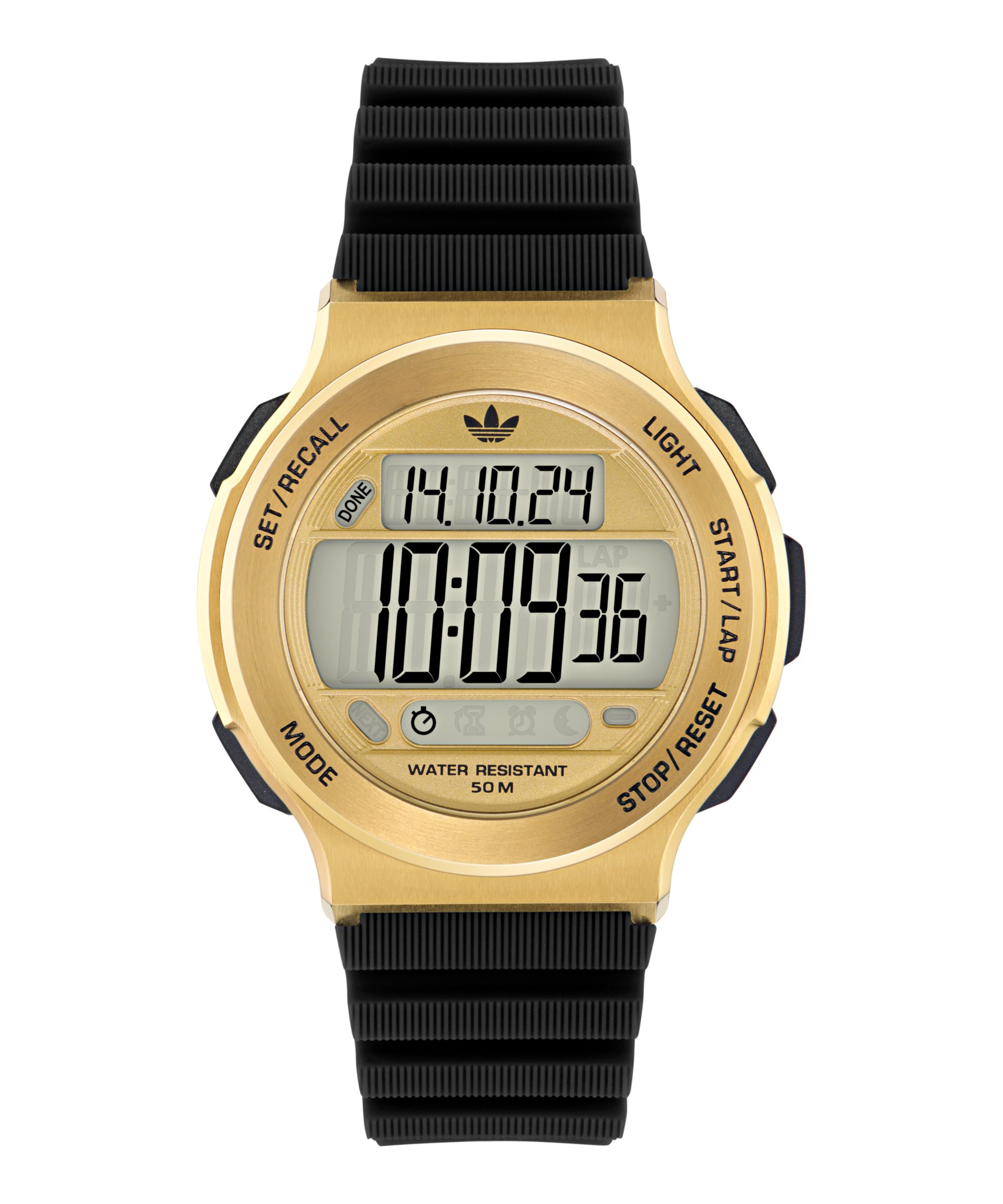 adidas Originals Chronograph EXPRESSION THREE DIGITAL AOFH255062I, Quarzuhr, Armbanduhr, Herrenuhr, Damenuhr,Silikonarmband,Stoppfunktion