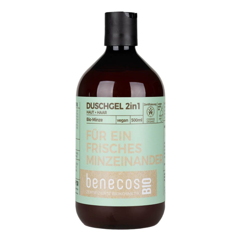 Benecos Duschgel Minze - Duschgel 2in1 Haut+Haar 500ml