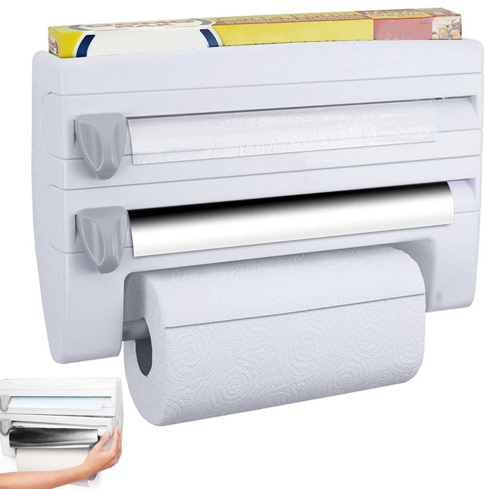 VERK GROUP Küchenrollenhalter Küchenorganizer mit Folien- und Papierspender, (1-St)