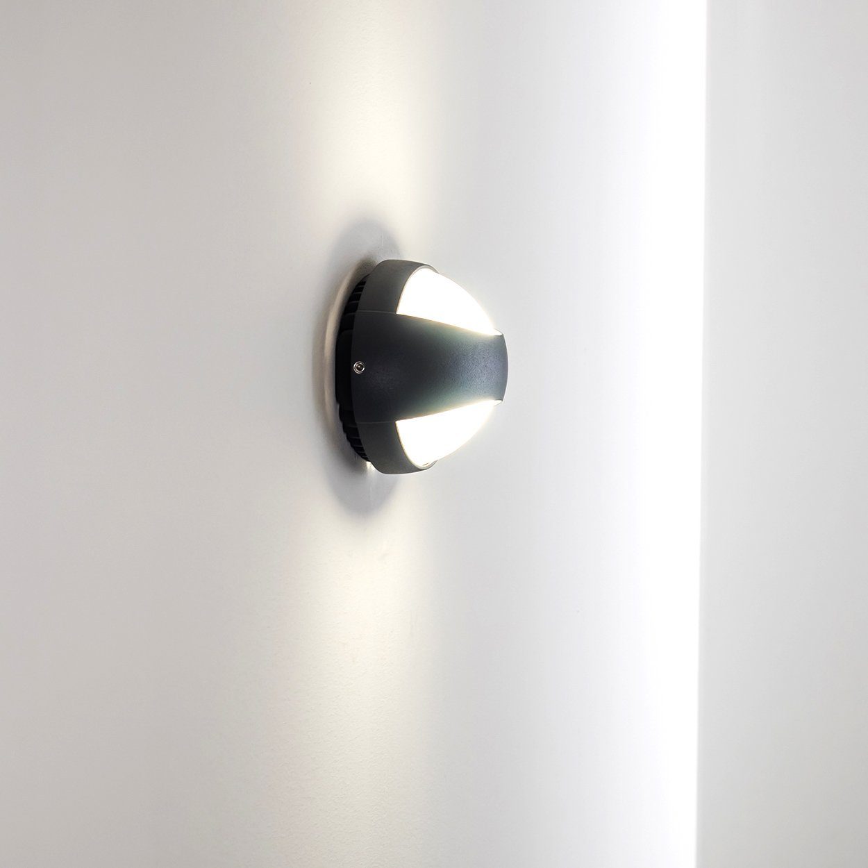 Alumnium Kelvin, mit LED für »Aringo« Außen-Wandleuchte Anthrazit, hofstein die Hauswand ideal Außenwandleuchte IP54, moderne Lampe Aussenleuchte 4100 aus in