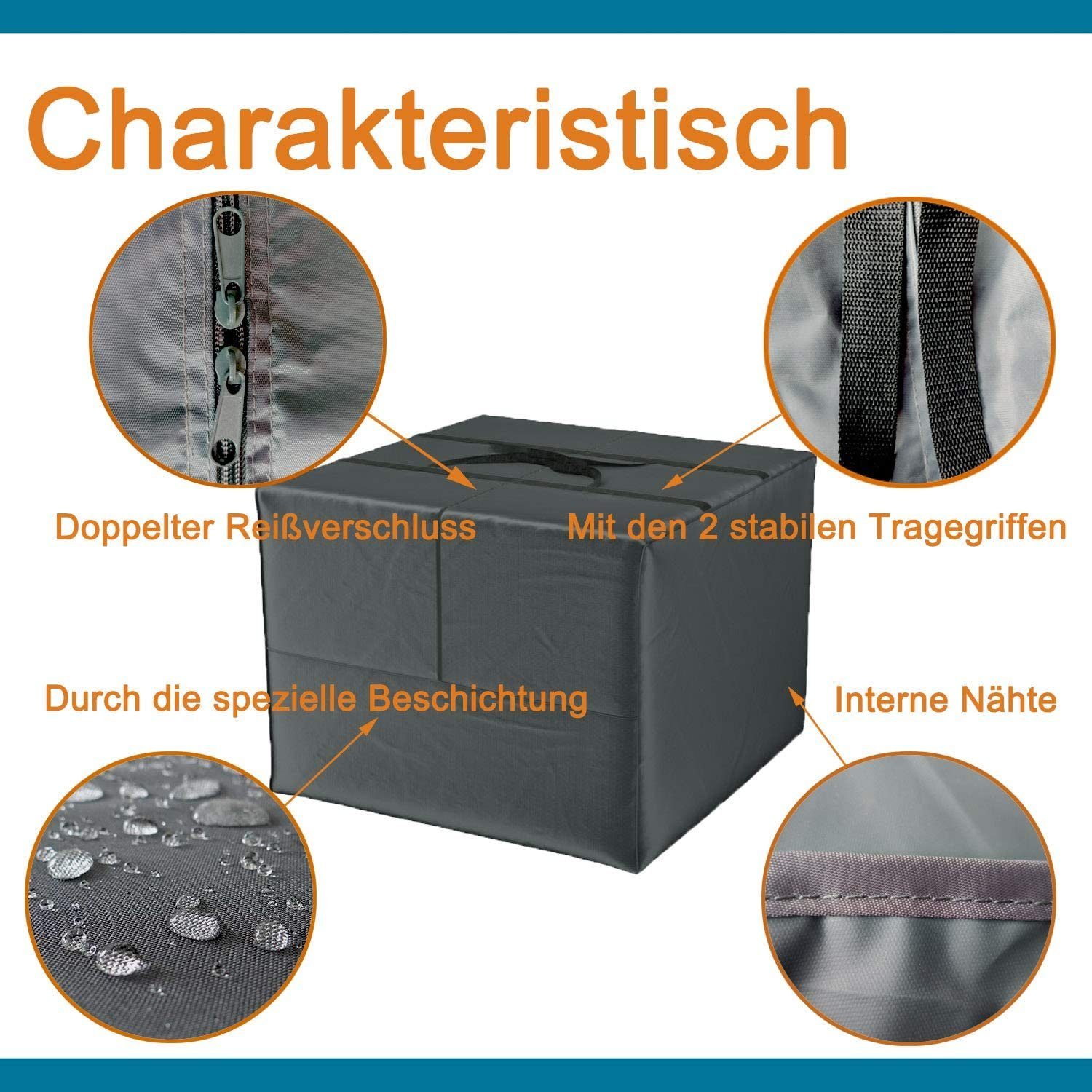 Liszton Gartenmöbel-Schutzhülle Liszton Aufbewahrungstasche Deluxe und Schutzhülle für Auflagen – Bild 4 von 5