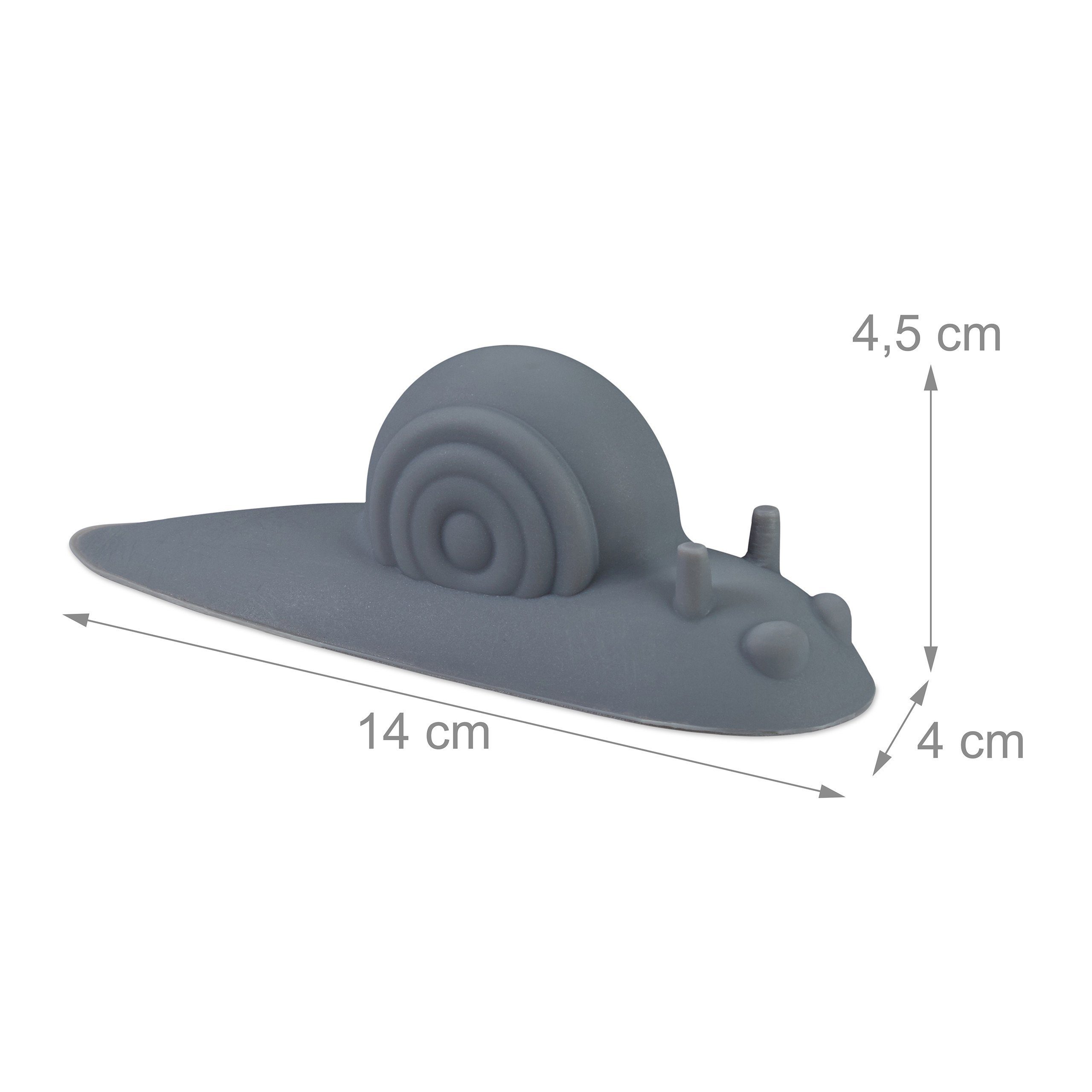 relaxdays Türstopper 20 Schnecke x grau Türstopper