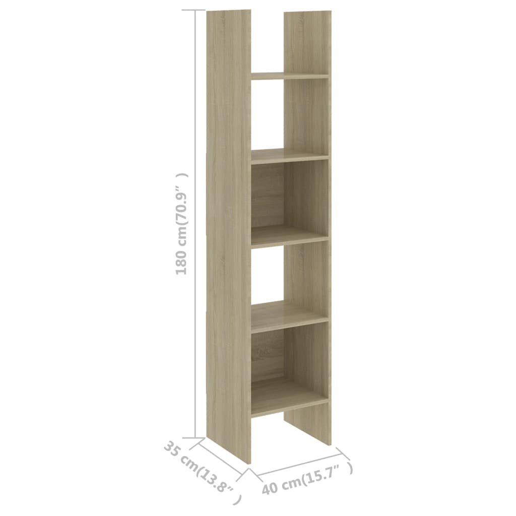 cm Holzwerkstoff 40x35x180 Bücherregal Sonoma-Eiche furnicato