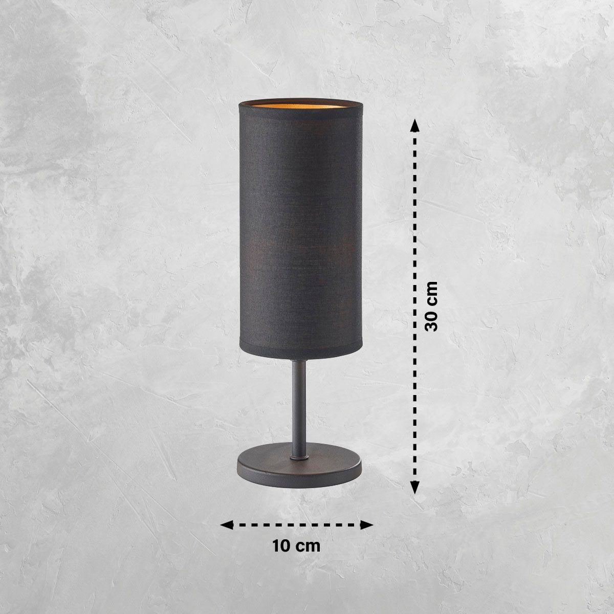 easy! BY FHL LED Tischleuchte Kira, ohne Leuchtmittel, Tischleuchte,Stoffschirm,Schnurschalter,Hochwertige Verarbeitung