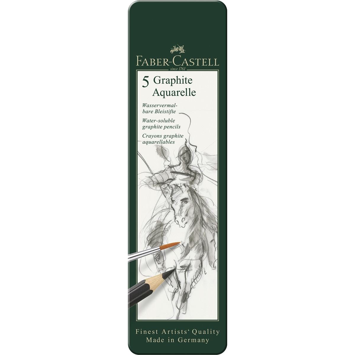 Faber-Castell Aquarellstifte Faber-Castell Graphite Aquarelle Aquarellbleistift - 5er Etui
