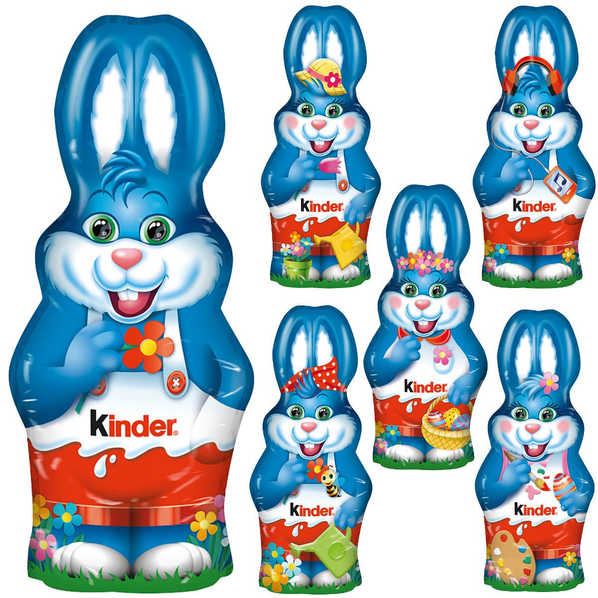 kinder Schokolade, kinder Schokolade Osterhase Hohlfigur aus Vollmilch Schokolade 55g