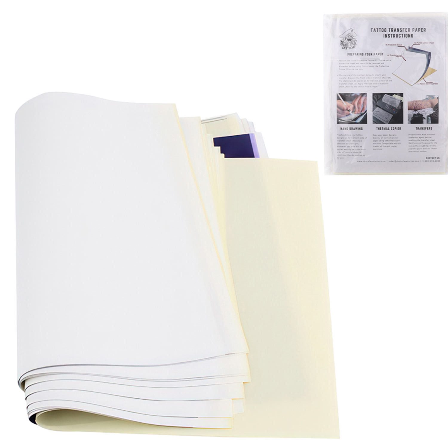 Refttenw Druckerpapier 15 Blatt Wiederverwendung A4Tattoo Transferpapier, Tattoo Zubehör