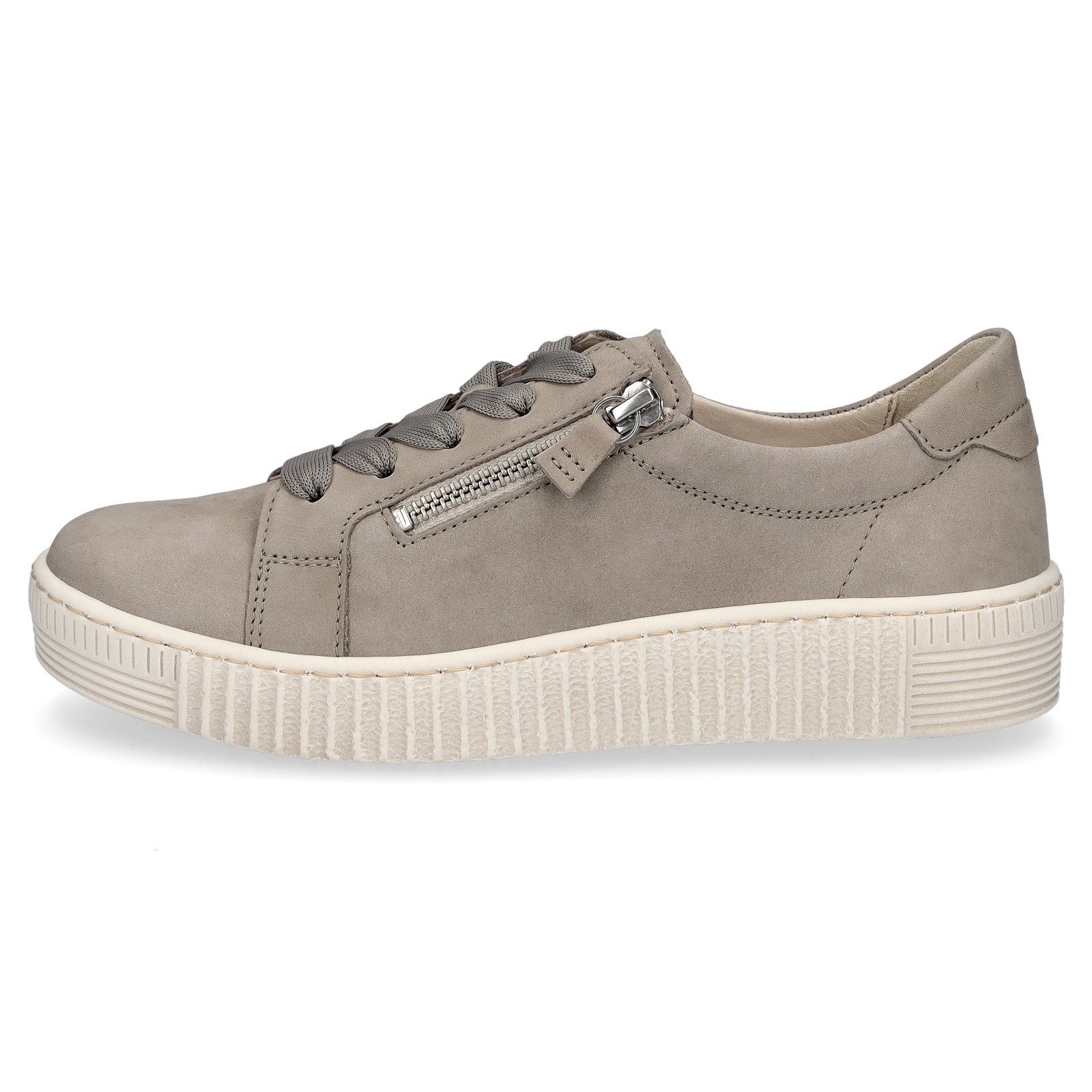 Sneaker Leder Gabor Sneaker taupe leinen Damen Gabor