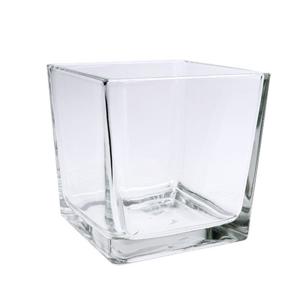 Tischvase Glaswürfel klar 10x10x10cm – Vielseitige Deko-Glasgefäße für
