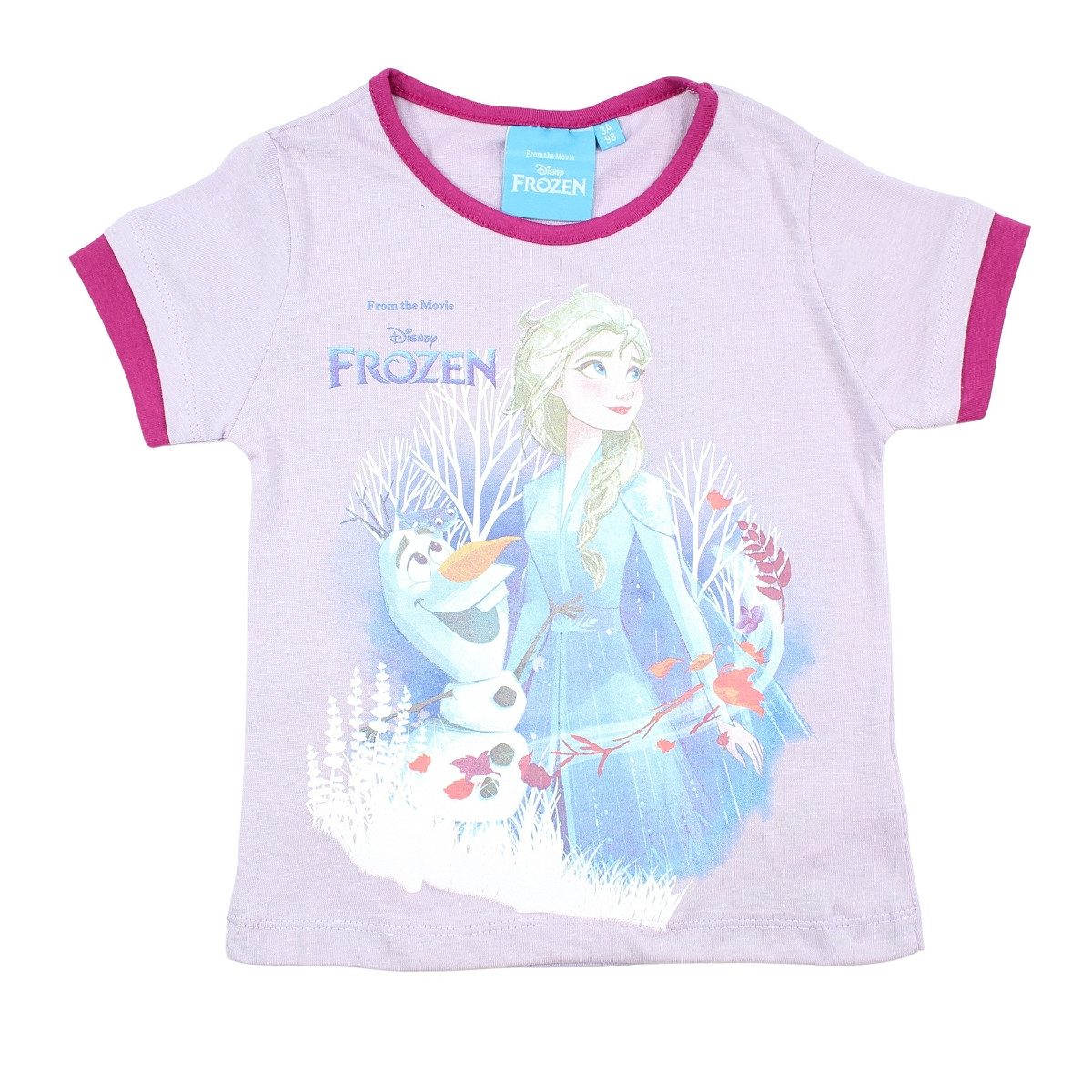 Disney Frozen T-Shirt FROZEN Die Eiskönigin Anna + Elsa Mädchen T-Shirt Rosa