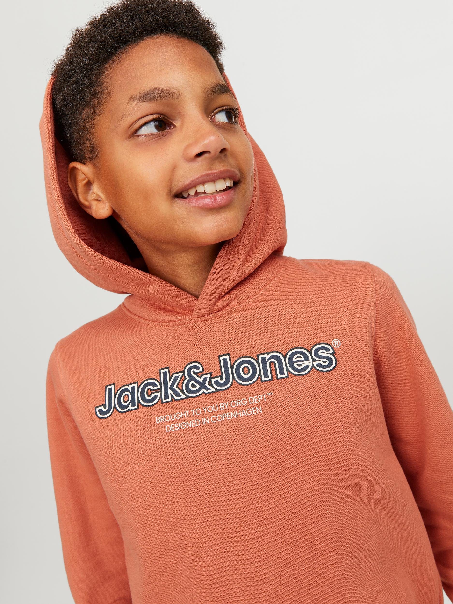 Jack & Jones JNR JORLAKEWOOD Ginger HOOD Junior Kapuzensweatshirt BF SWEAT