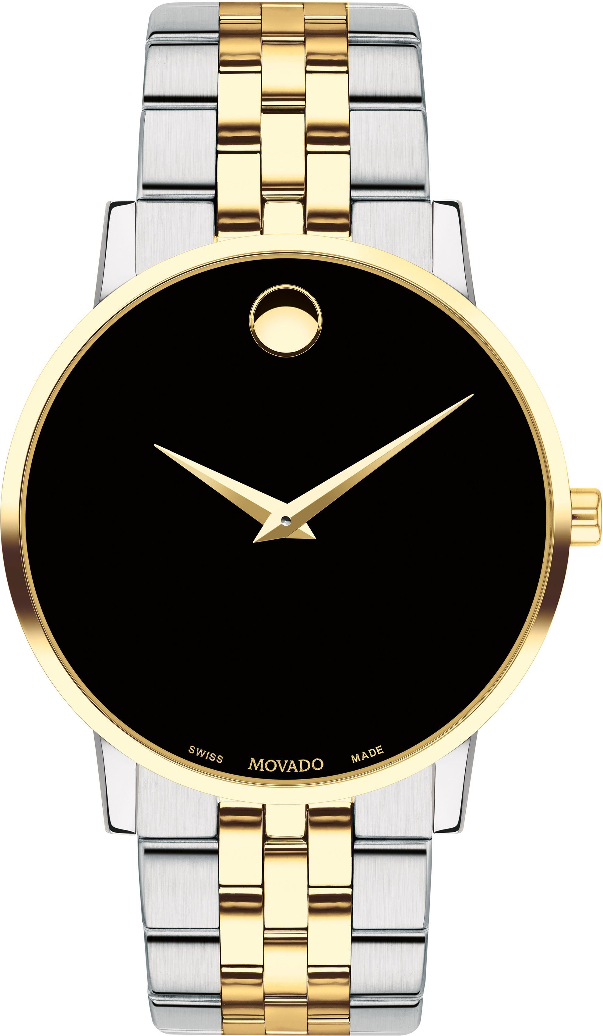 MOVADO Schweizer Uhr Museum Classic, 0607200, Quarzuhr, Armbanduhr, Herrenuhr, Swiss Made, bicolor