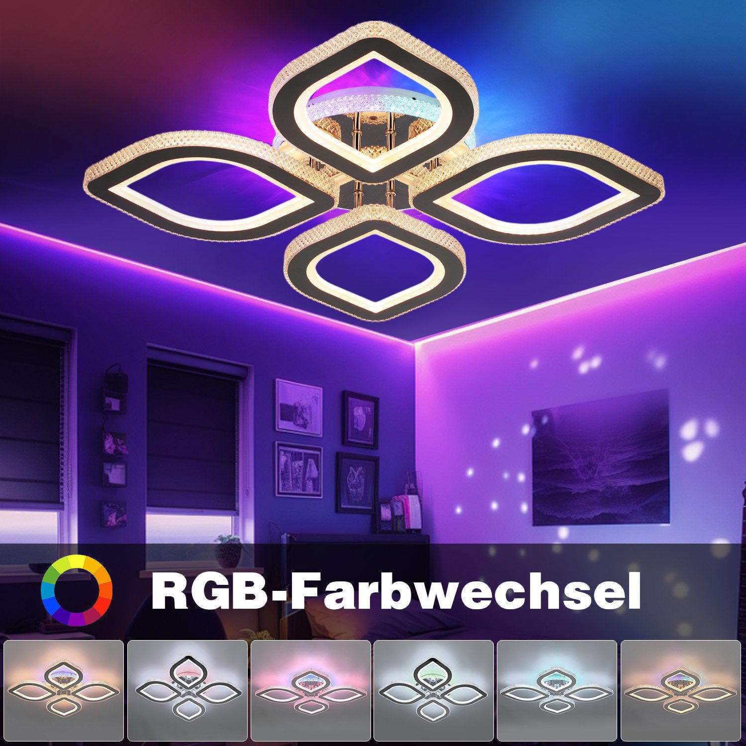 oyajia Deckenleuchte 32W Deckenleuchte mit RGB günstig online kaufen
