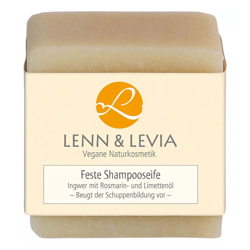 Lenn & Levia Haarseife Festes Shampoo - Ingwer mit Rosmarin & Limettenöl 100g