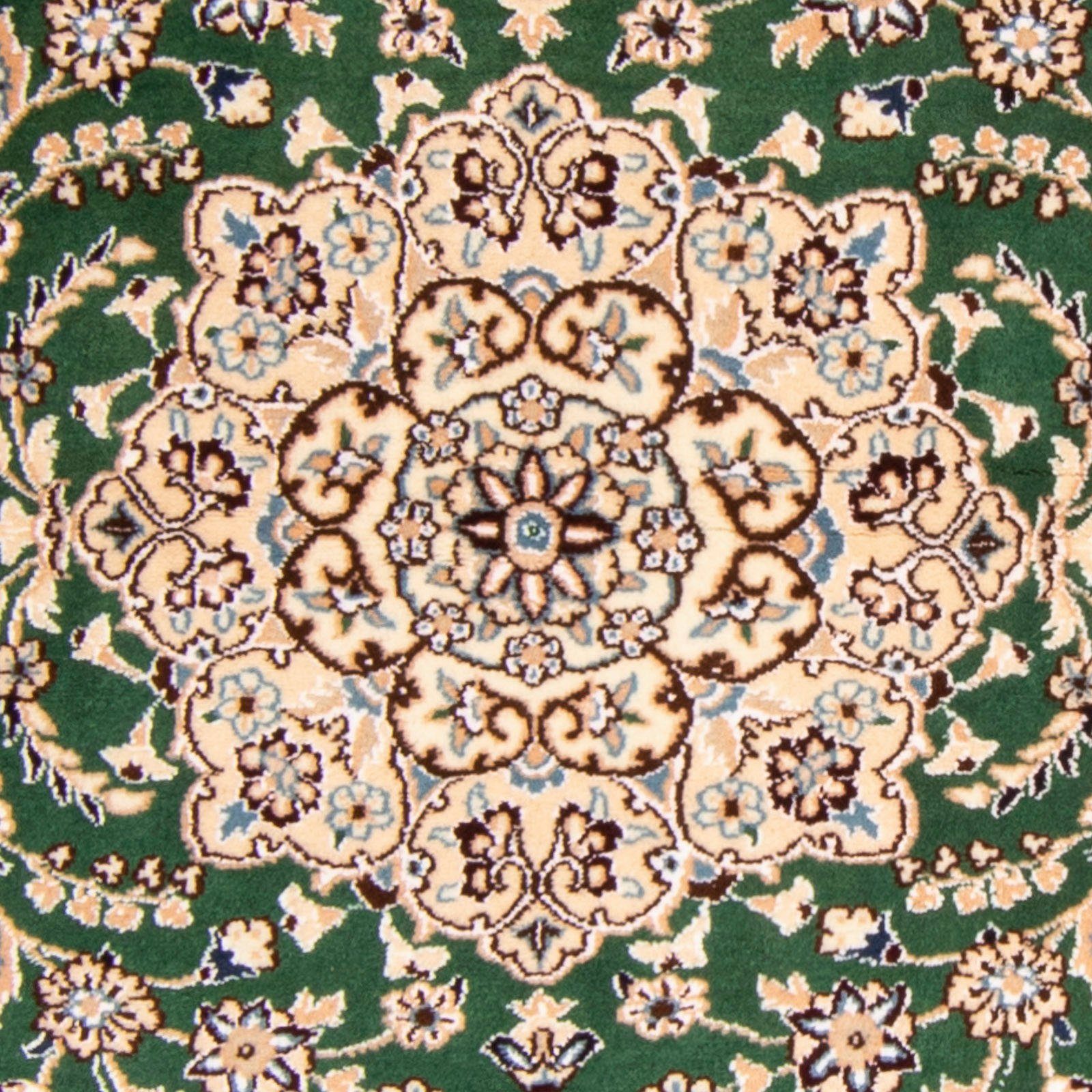 x mit mm, 98 Perser Royal - Nain morgenland, - Orientteppich rechteckig, Einzelstück - Zertifikat Höhe: Handgeknüpft, grün, - 10 cm Wohnzimmer, 147